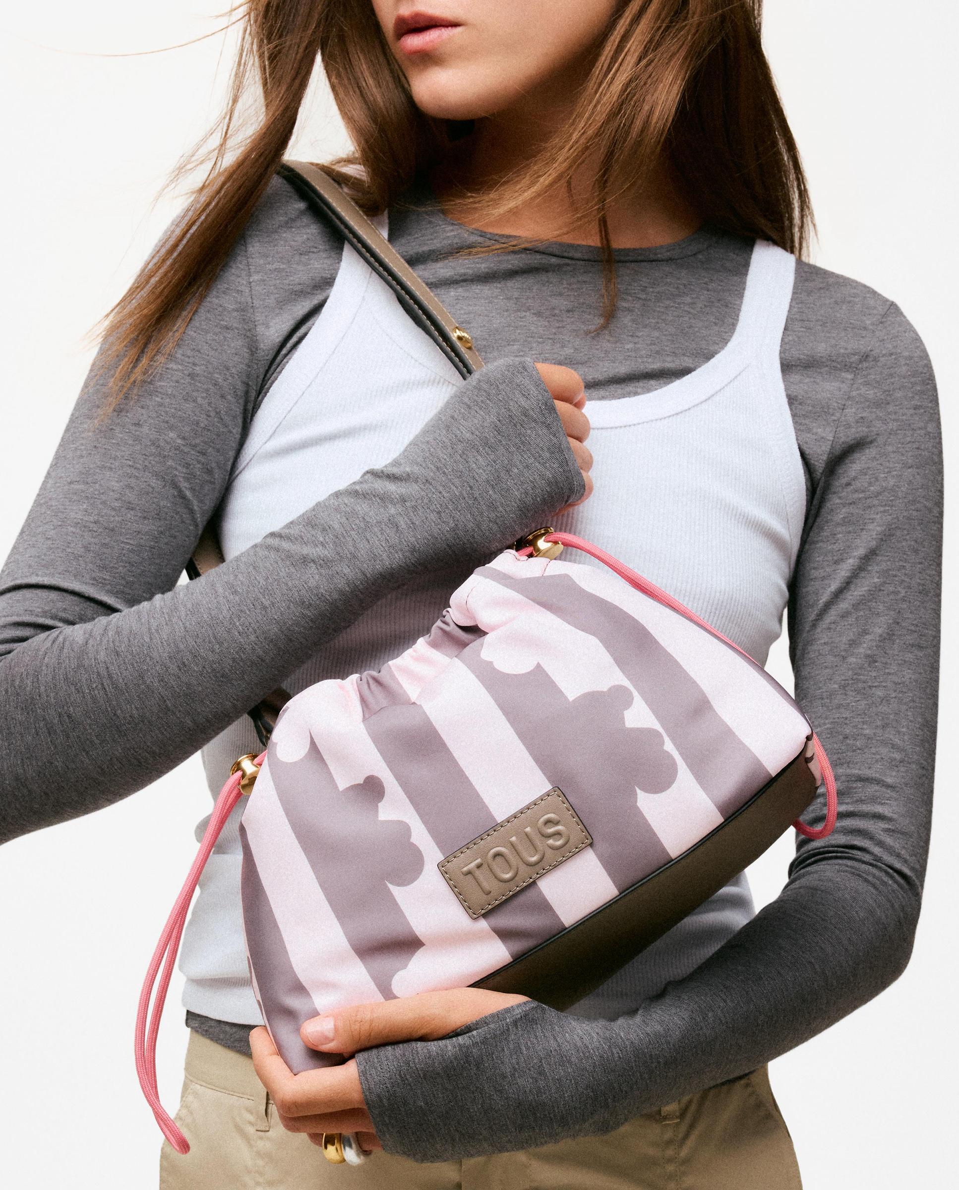 Bandolera mediana de mujer tous wonder pulls estampada - Marrón / Blanco roto Marrón / Blanco roto-4