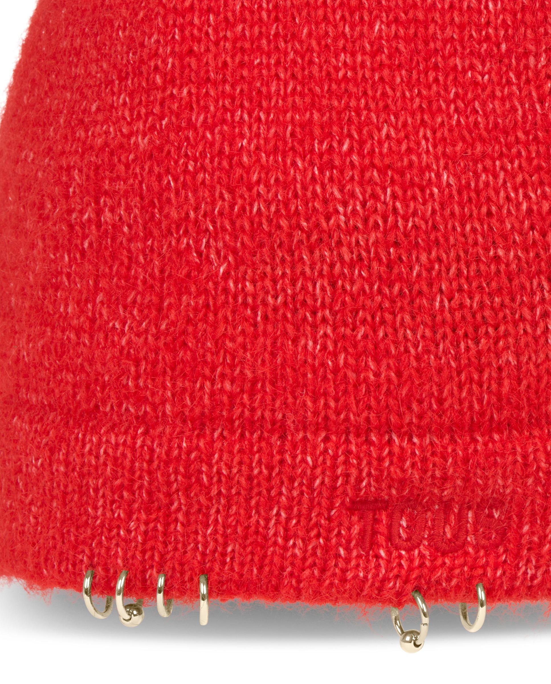 Gorro de mujer de punto tous earrings - Rojo Rojo-3