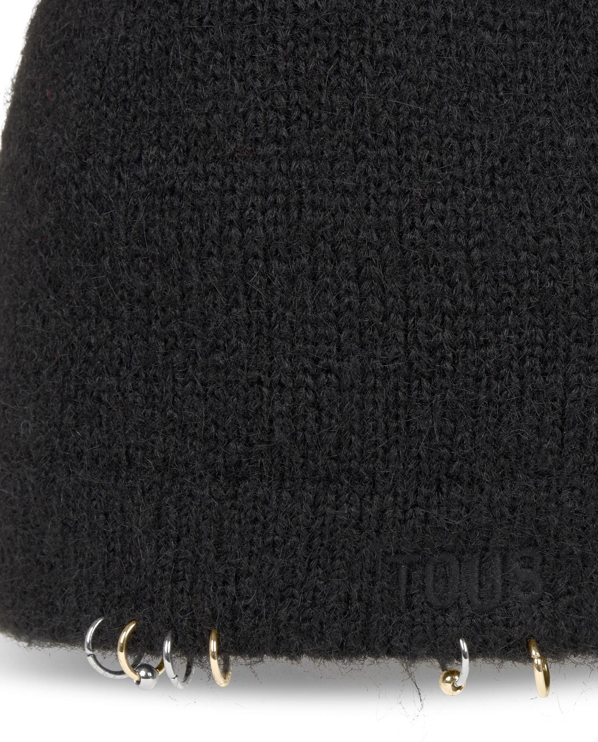 Gorro de mujer de punto tous earrings - Negro Negro-3