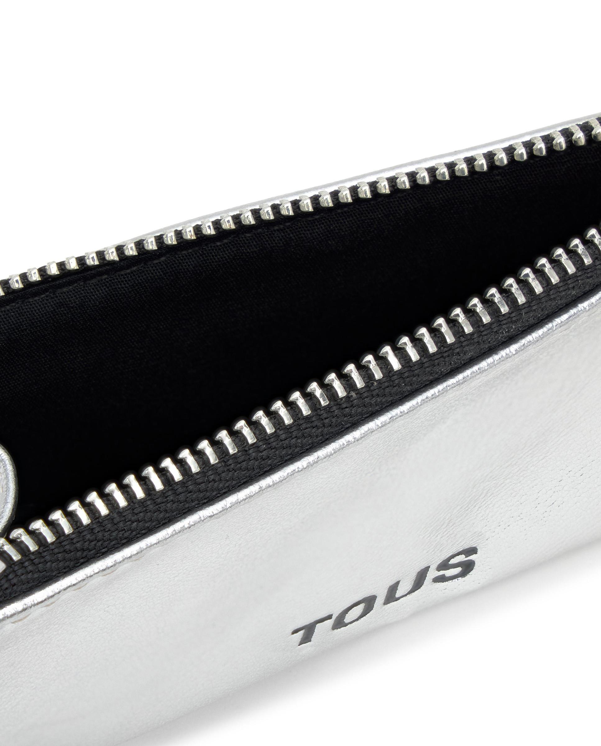 Tarjetero de mujer con monedero new dorp - Tous - Plateado Plateado-2