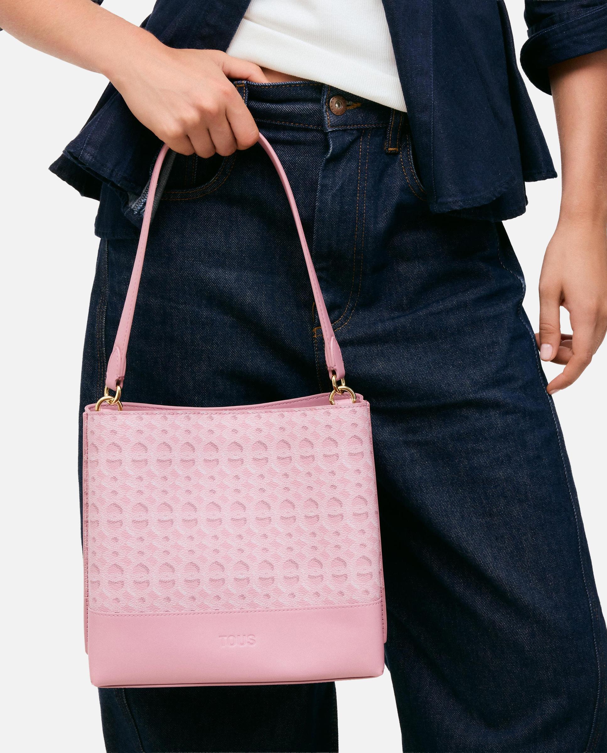 Bolso de hombro de mujer tous infinity bombonera mediana - Rosa pastel Rosa pastel-3