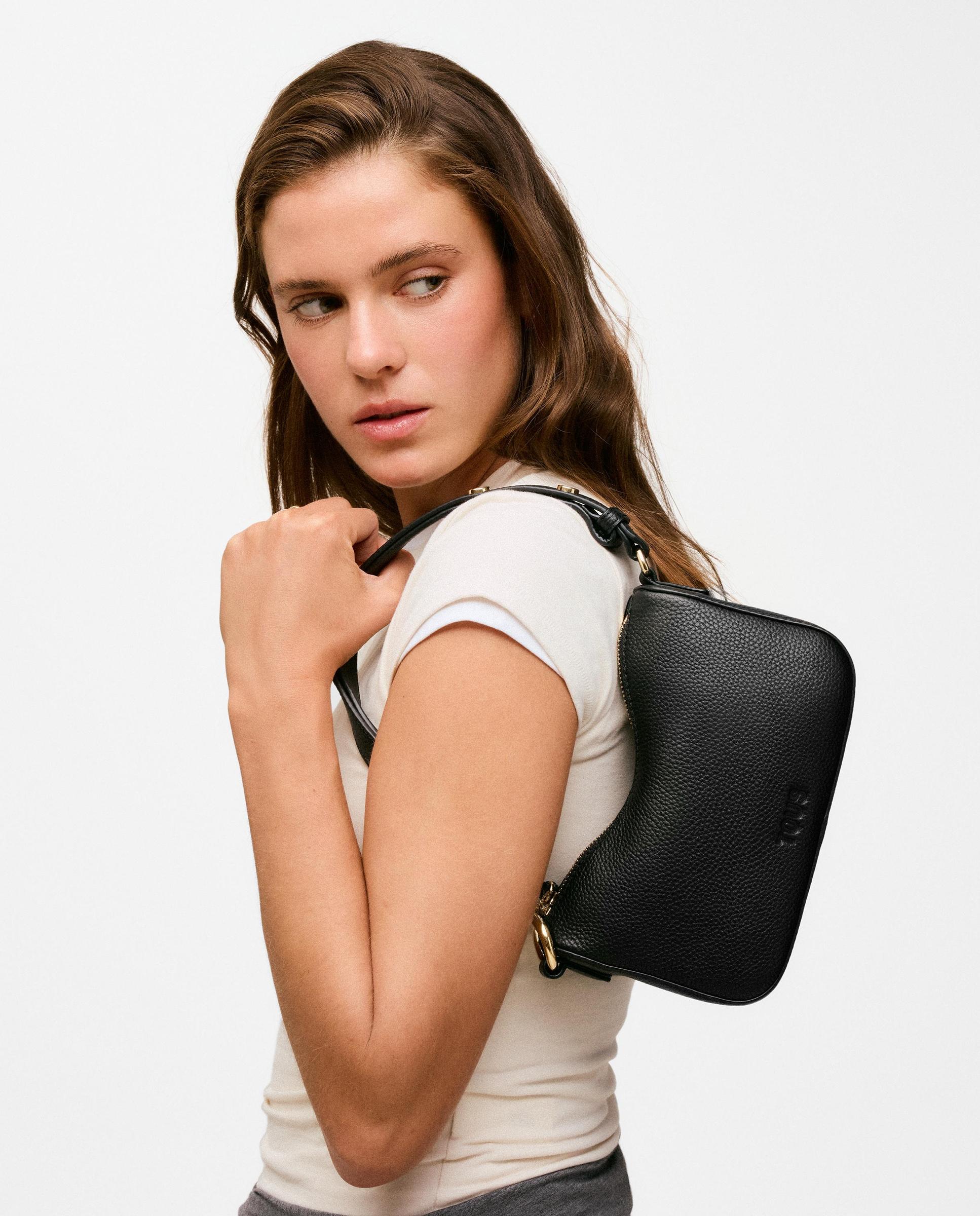 Bolso de hombro de mujer de piel tous infinity - Negro Negro-4