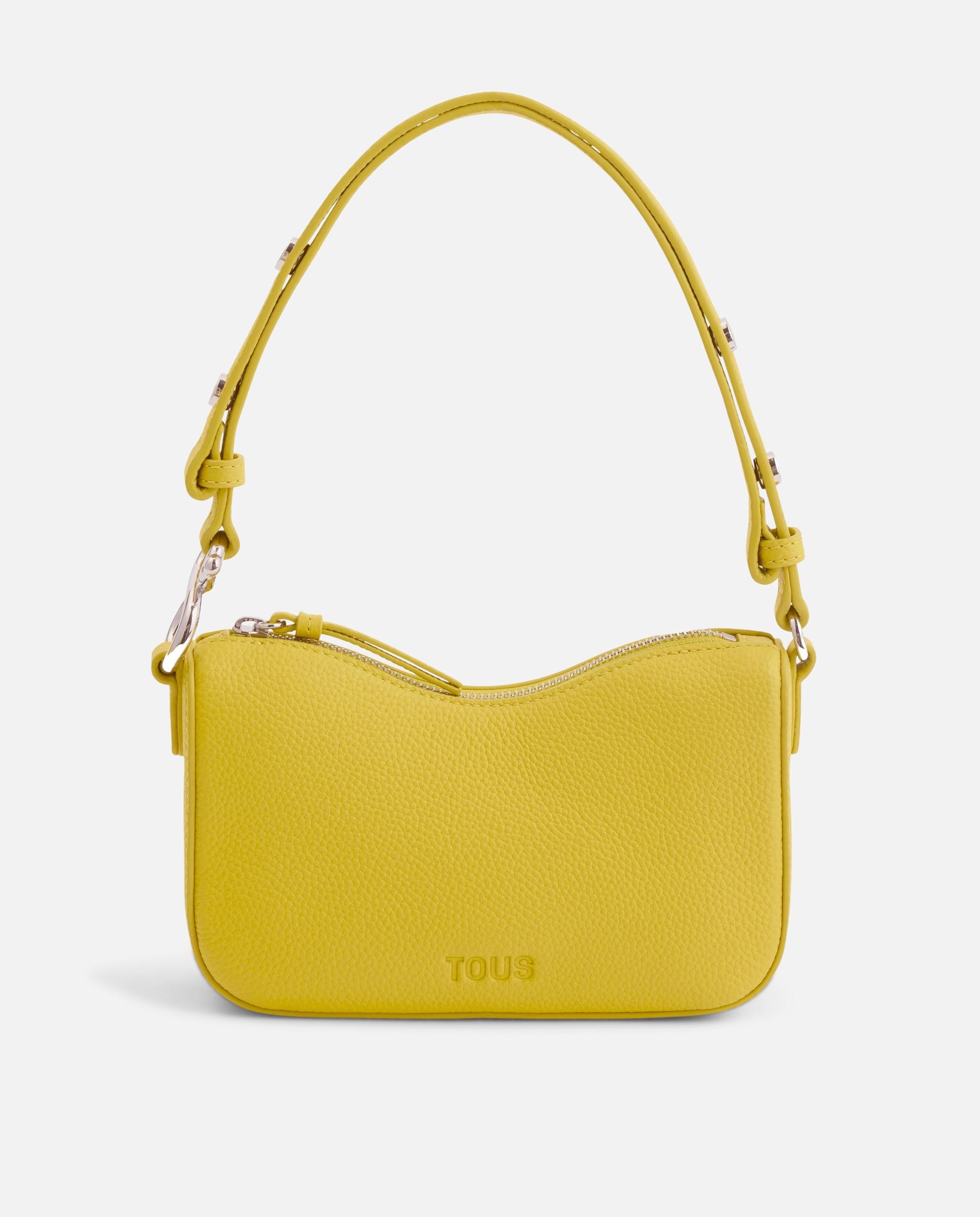 Imagen 0 de Bolso de hombro de mujer de piel tous infinity Mostaza