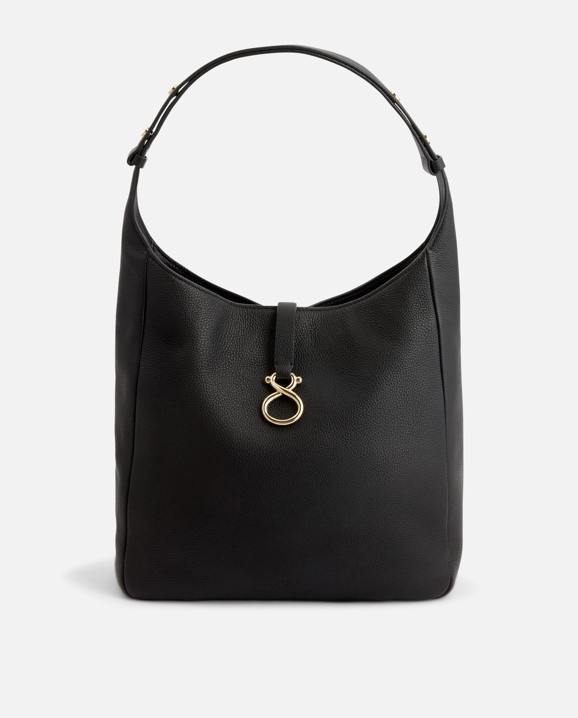 Bolso de hombro de mujer tipo saca de piel tous infinity - Negro Negro-1