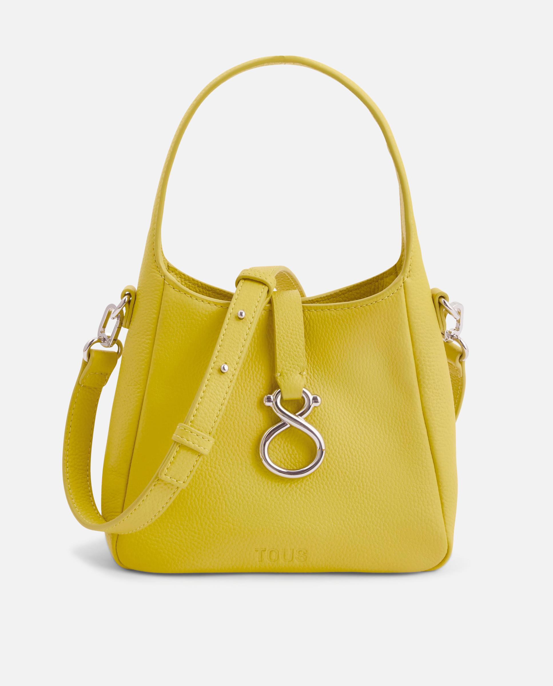 Bolso pequeño de mujer tipo saca de piel tous infinity - Mostaza Mostaza-1