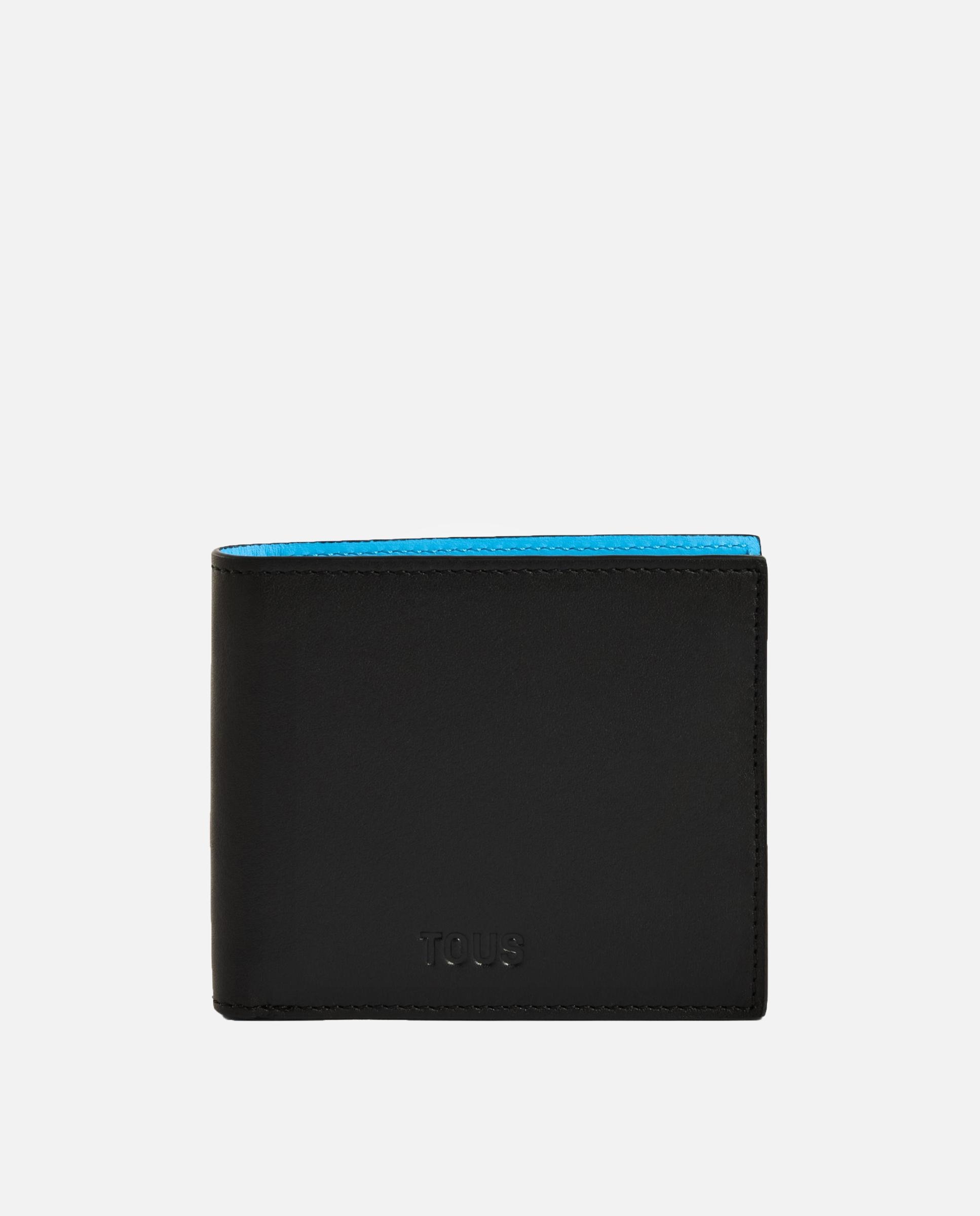 Imagen 0 de Billetera mediana de hombre de piel  tous man Negro / Azul