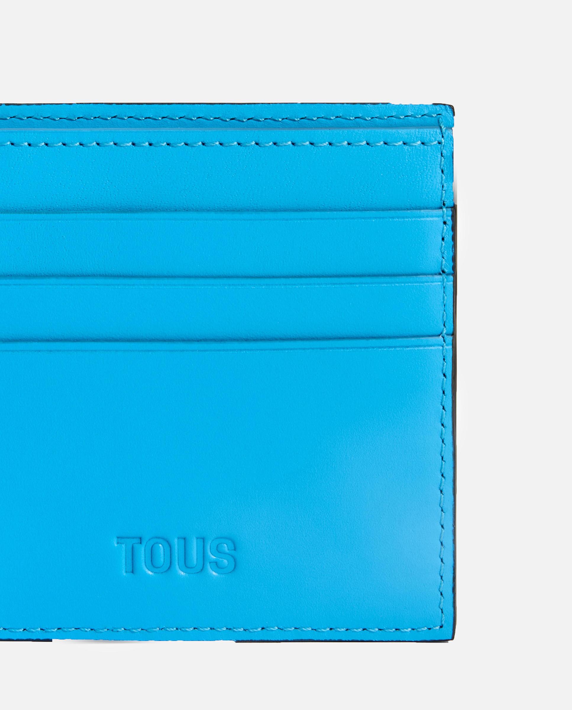 Billetera mediana de hombre de piel tous man - Negro / Azul Negro / Azul-4
