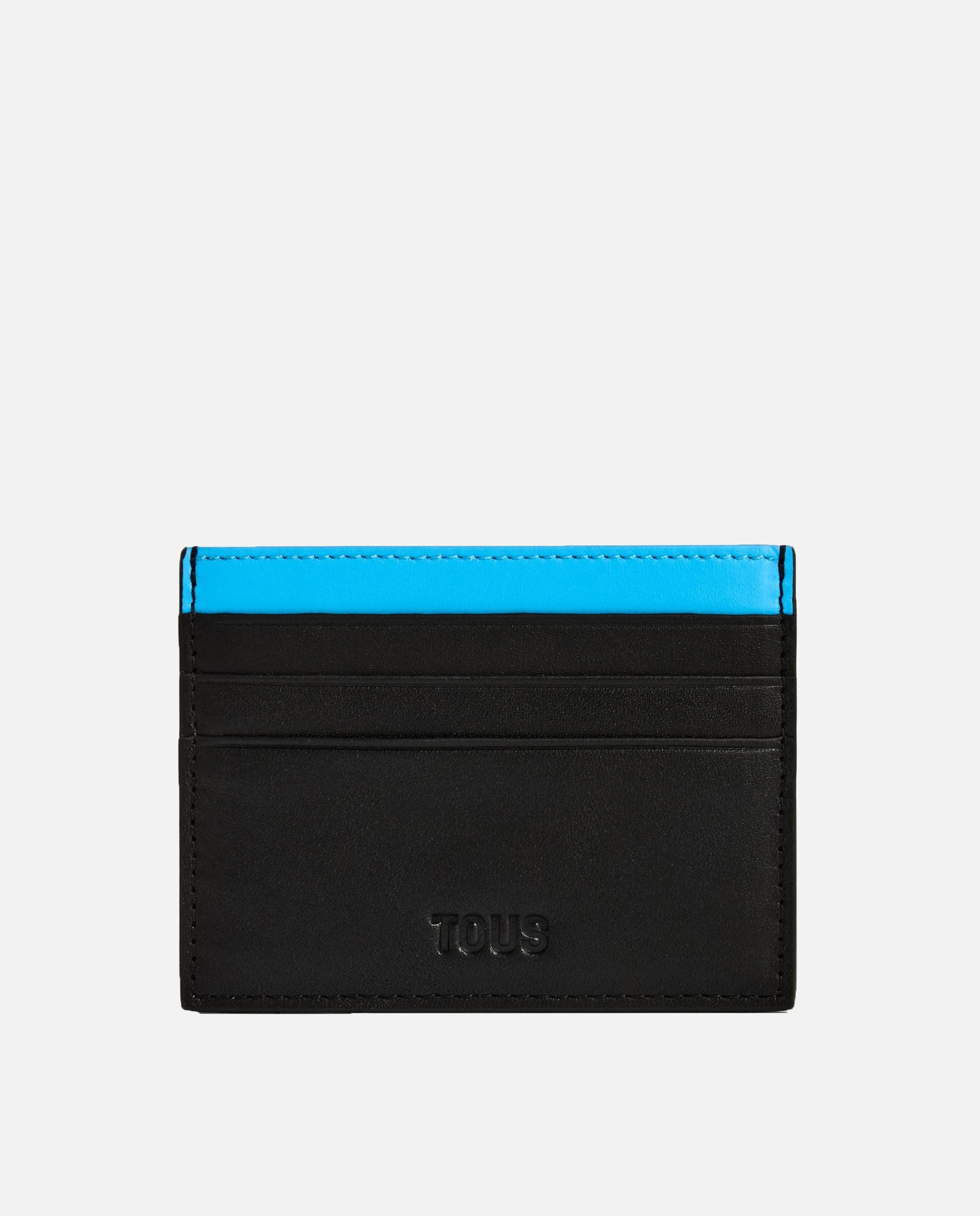 Imagen 0 de Tarjetero de hombre de piel  tous man Negro / Azul