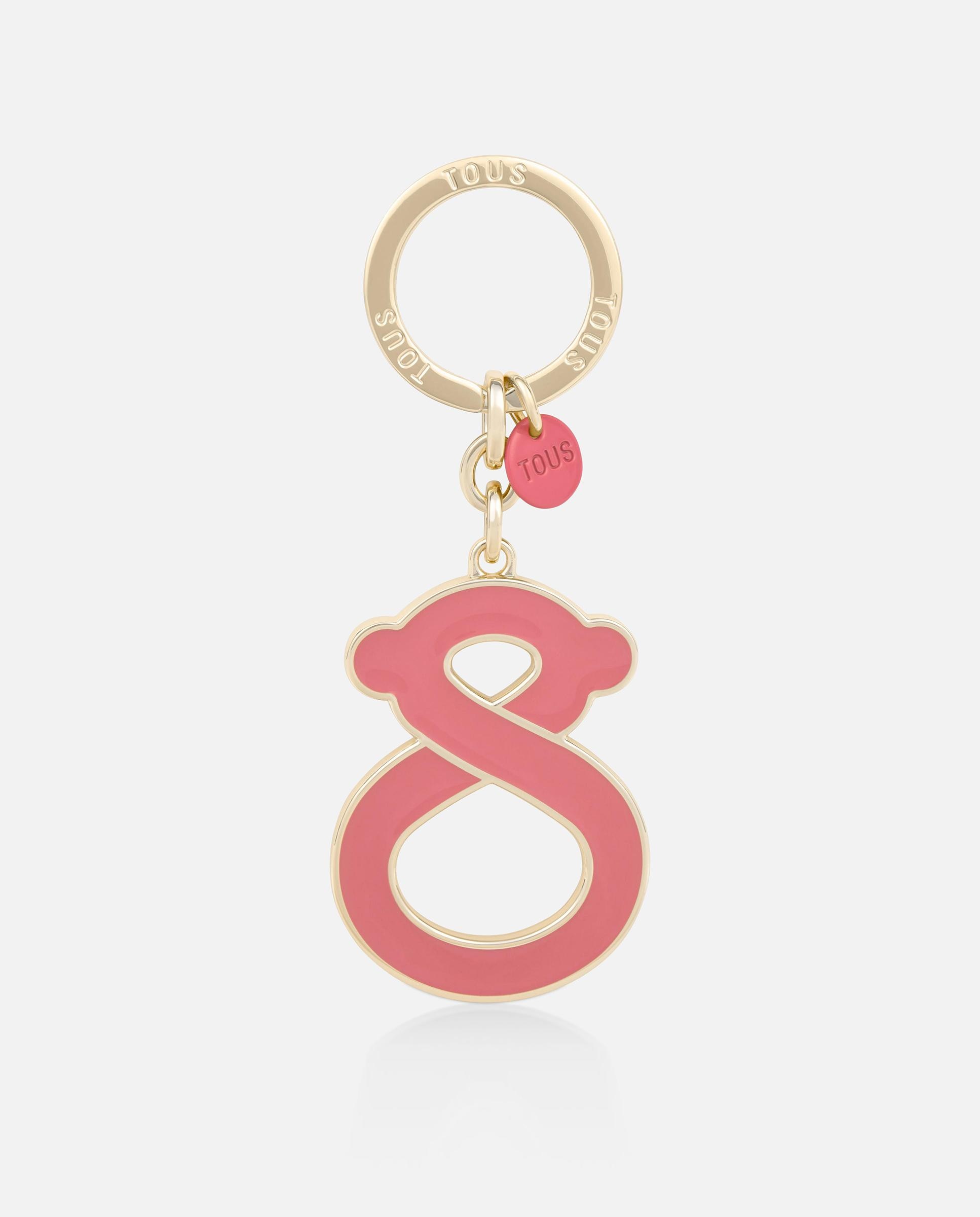 Imagen 0 de Llavero de mujer con oso y logo tous infinity Rosa