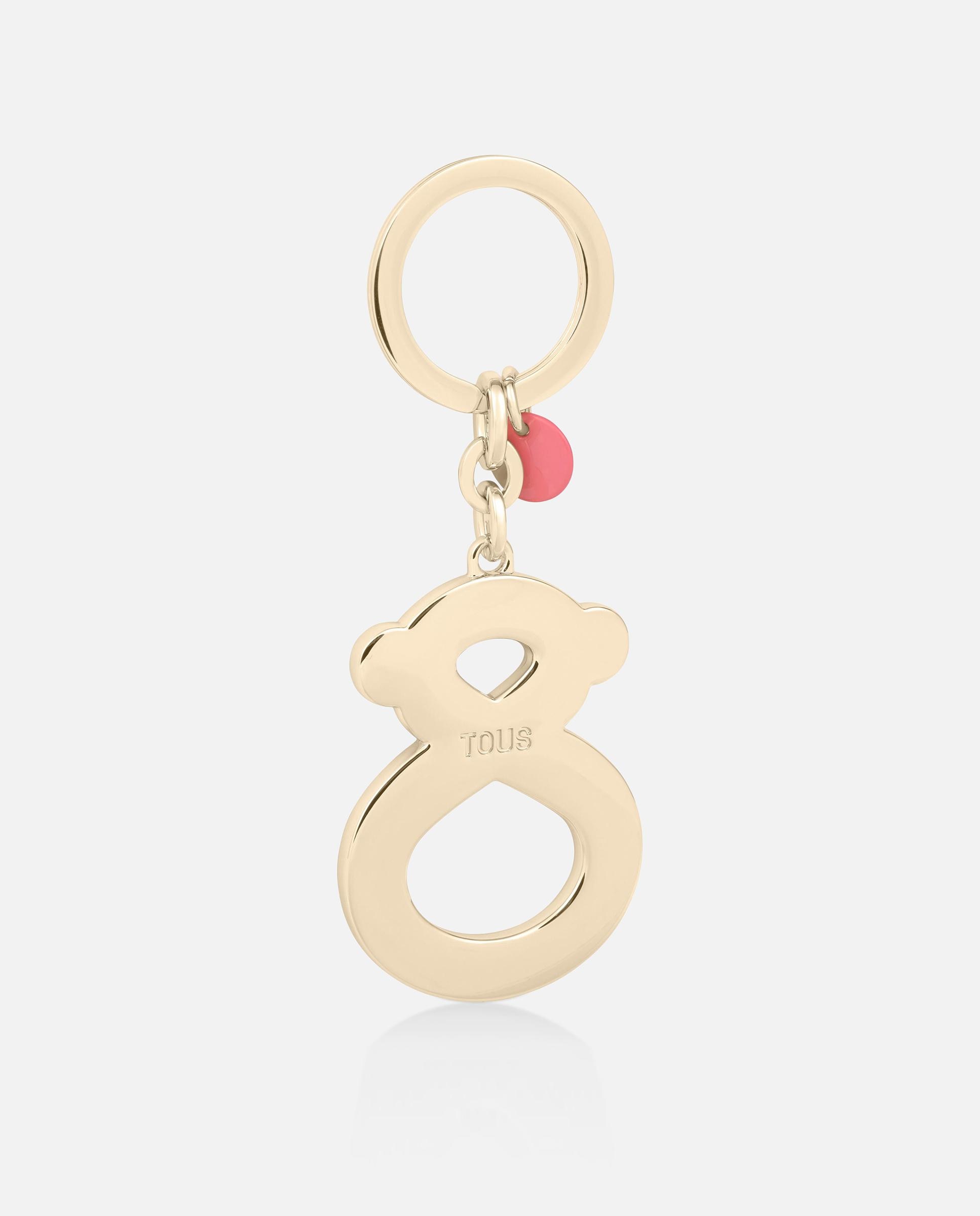 Llavero de mujer con oso y logo tous infinity - Rosa Rosa-3