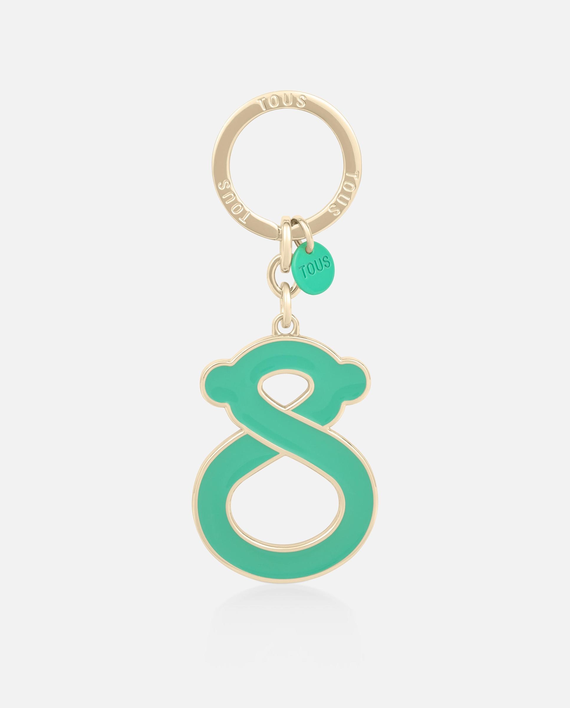 Llavero de mujer con oso y logo tous infinity - Verde azulado Verde azulado-1