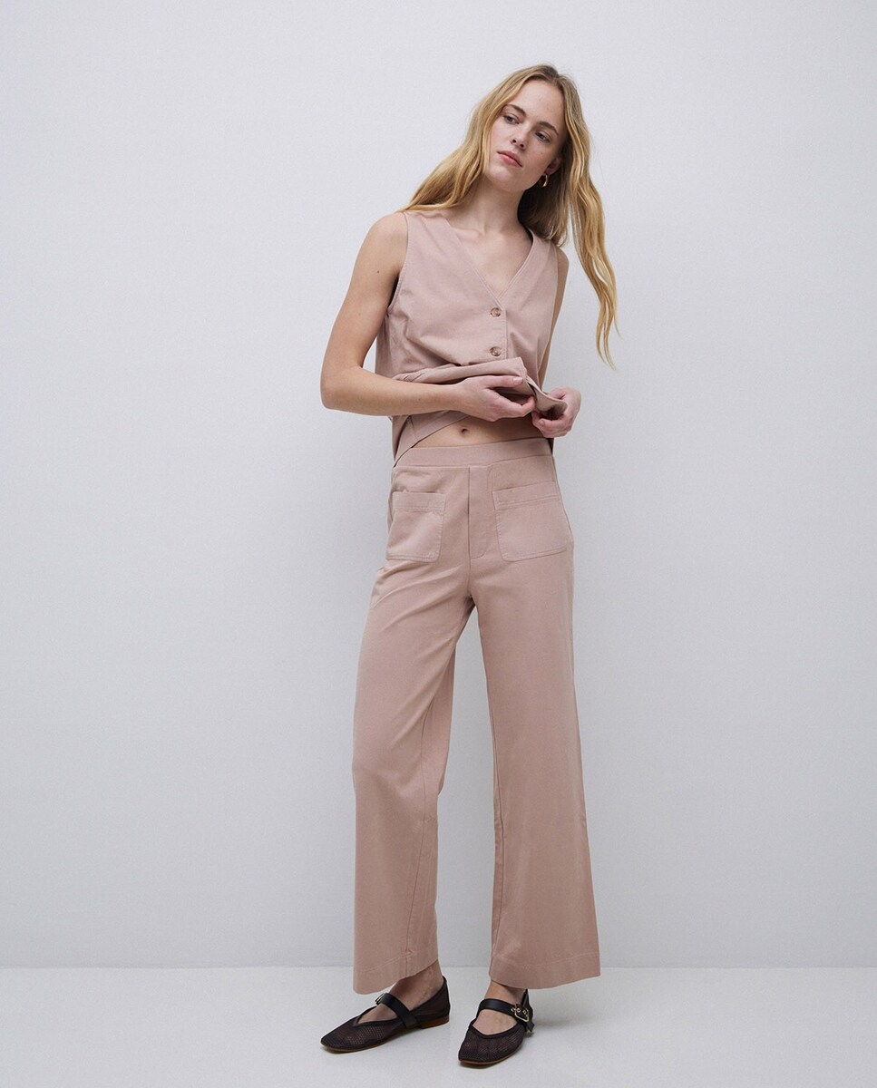 Pantalón Culotte Brownie Ropa Pantalones Pantal N Plateado Textura