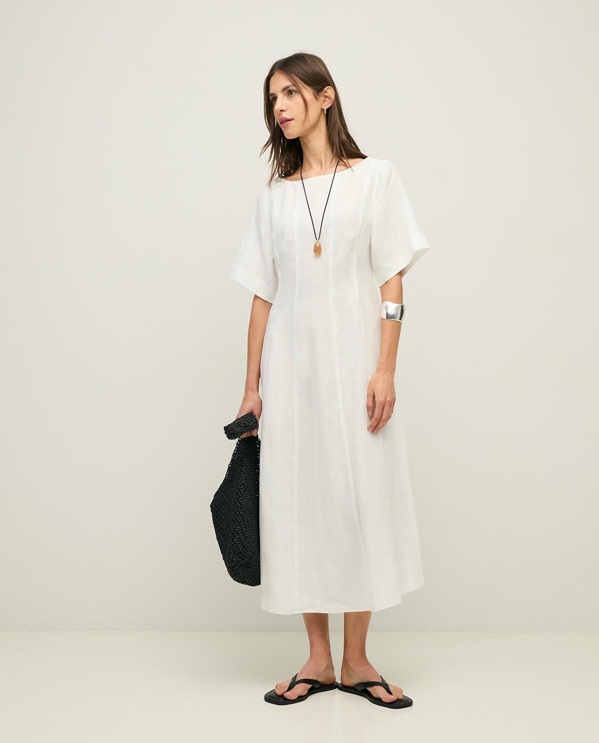Yerse - Vestido cáñamo manga corta.