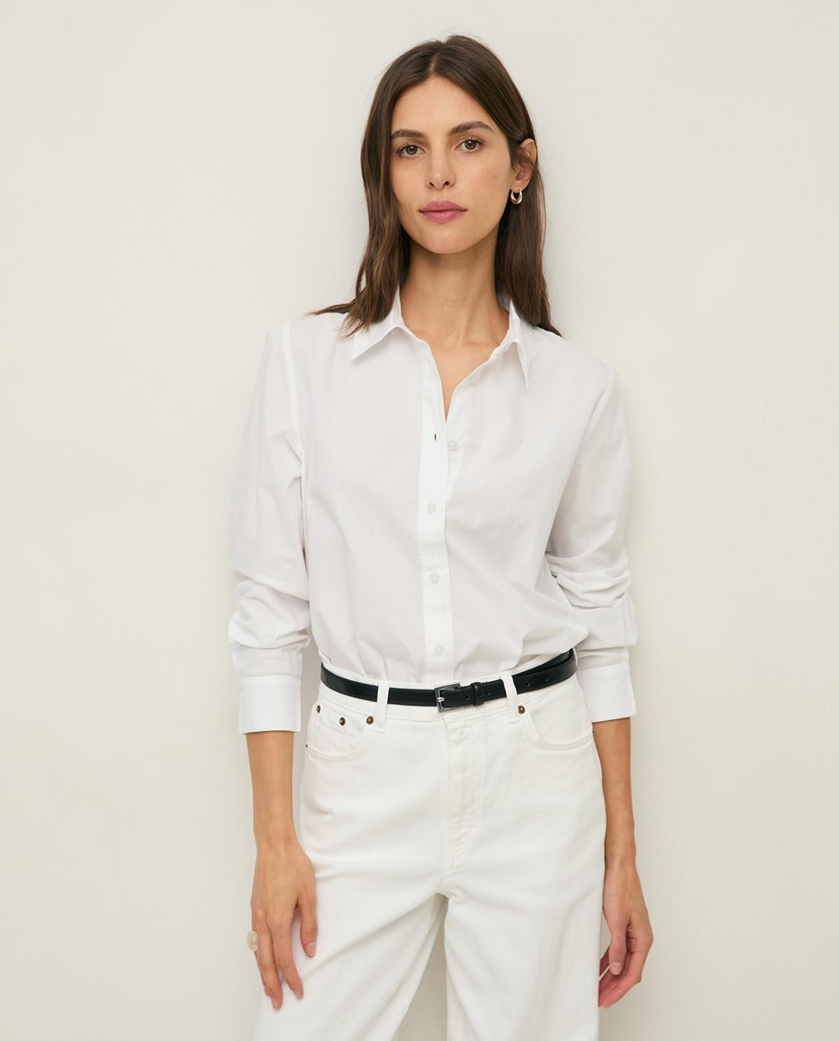 Yerse - Camisa de mujer regular fit con botones en los puños.