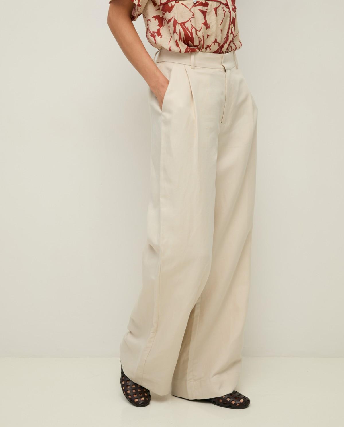 Yerse - Pantalones anchos de mujer con cierre de cremallera.