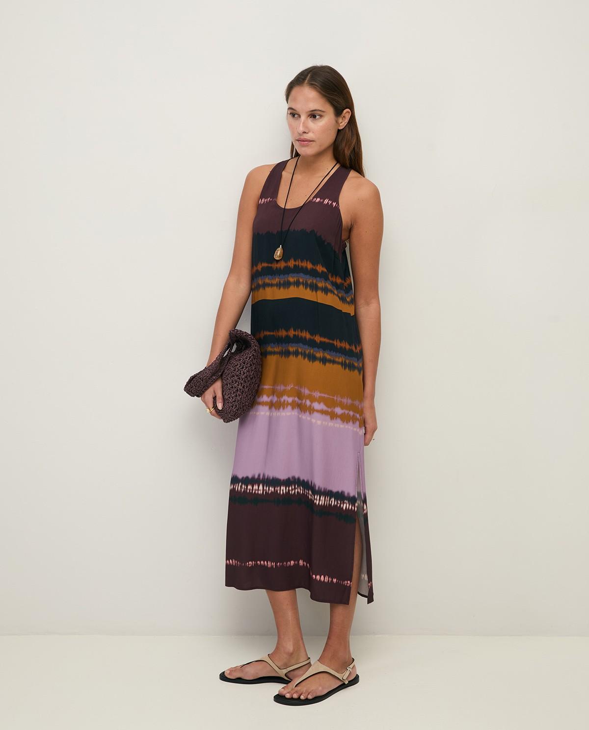 Yerse - Vestido midi efecto tie-dye.