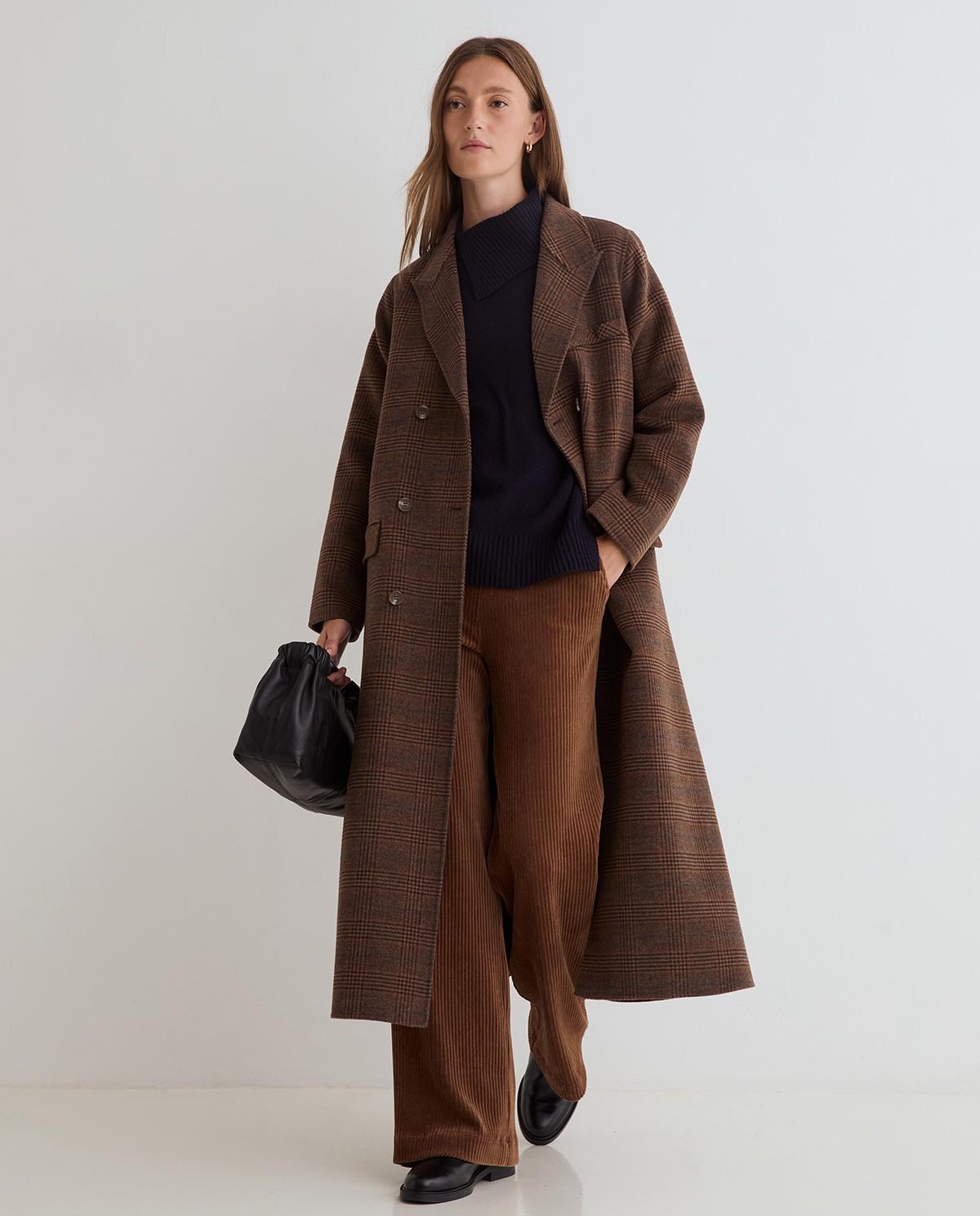 Pantalón ancho de mujer de pana - Yerse - Camel Camel-5
