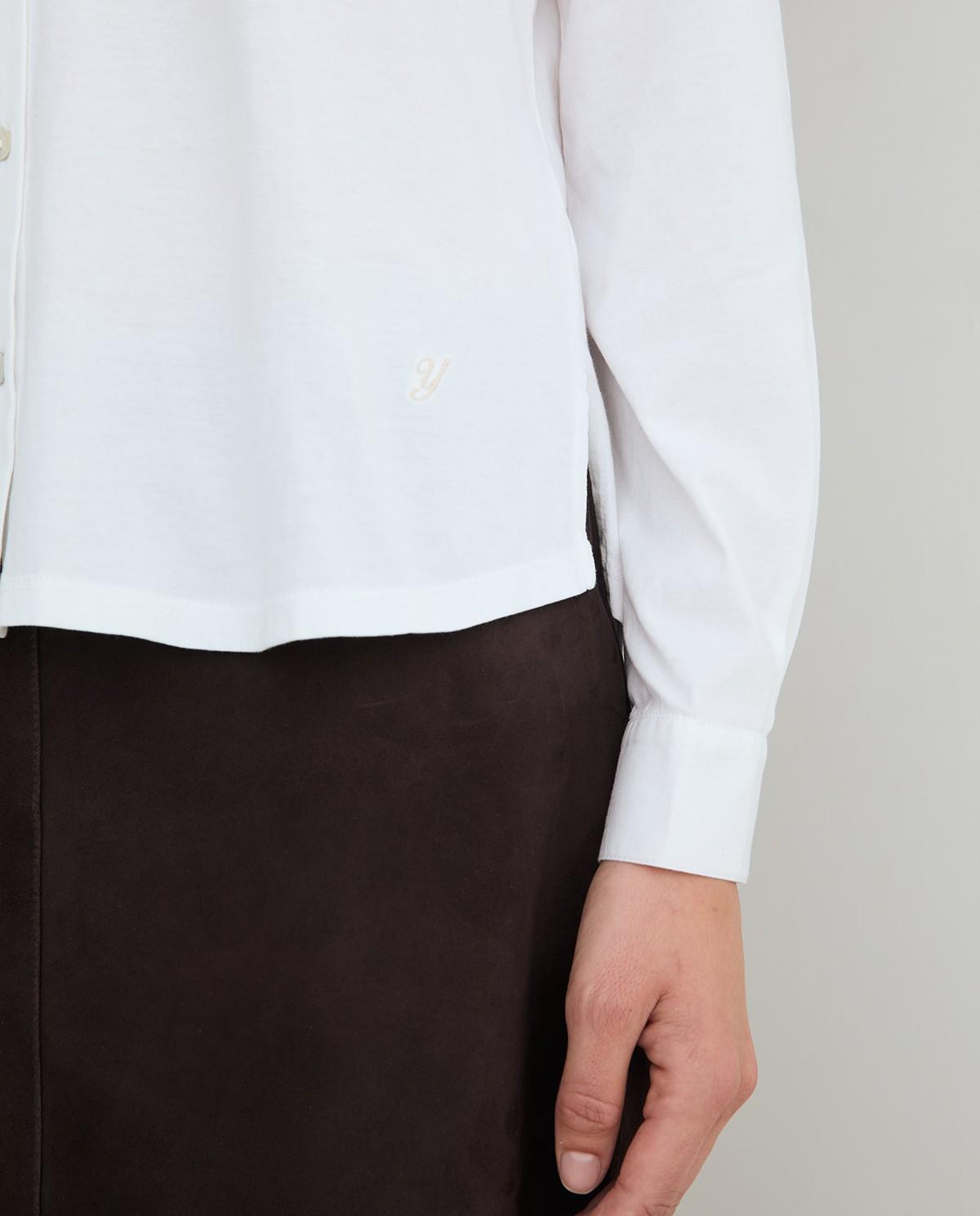 Camisa de mujer bimatería popelín - Yerse - Blanco Blanco-4