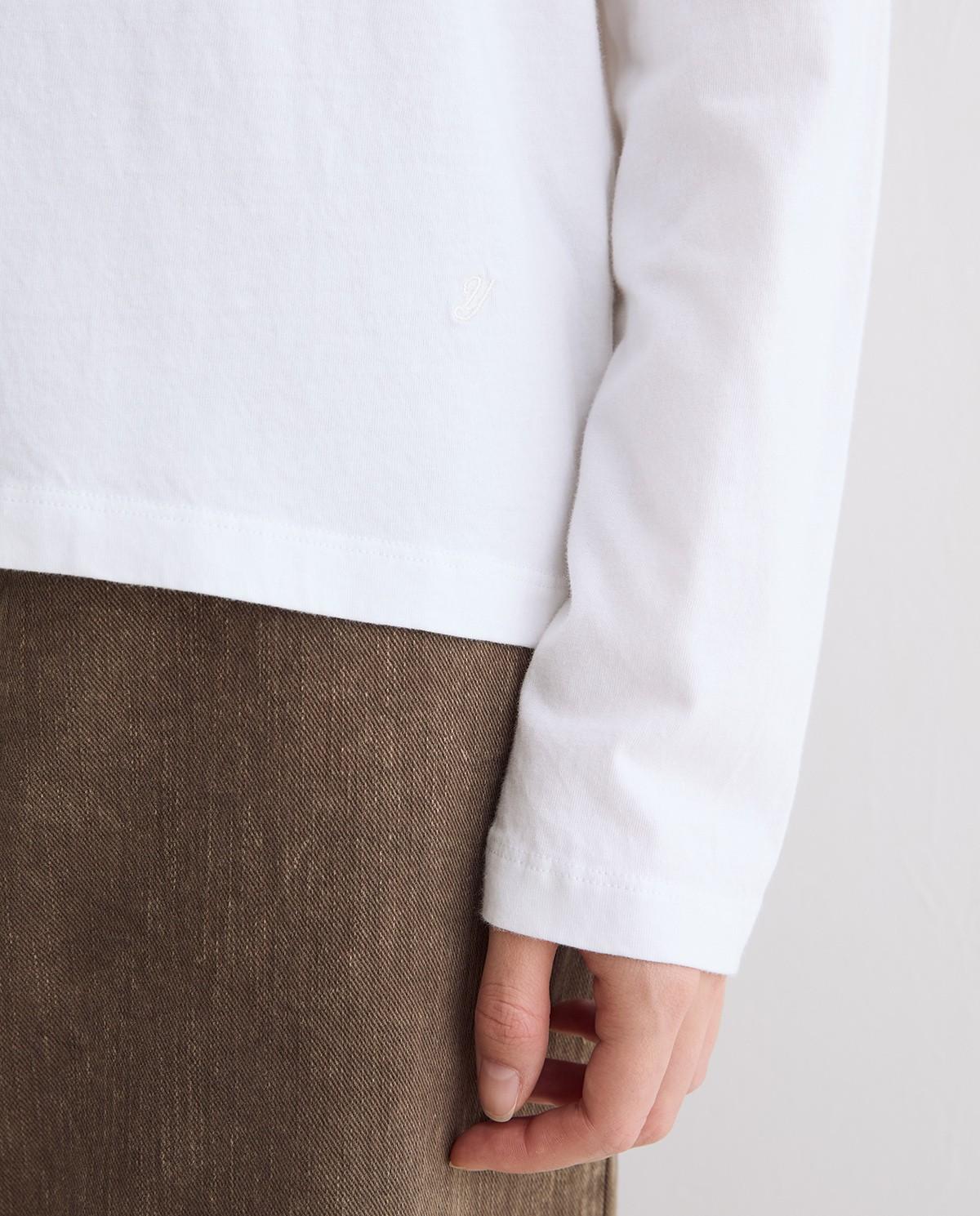 Imagen 3 de Camiseta básica de mujer de manga larga con cuello redondo - Yerse - Blanco Blanco