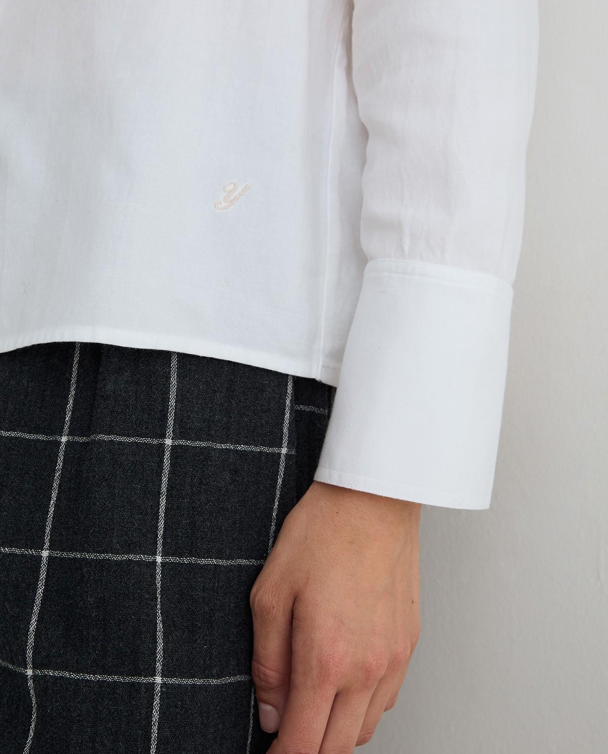 Imagen 4 de Camisa polo de mujer con cuello camisero y manga larga - Yerse - Blanco Blanco