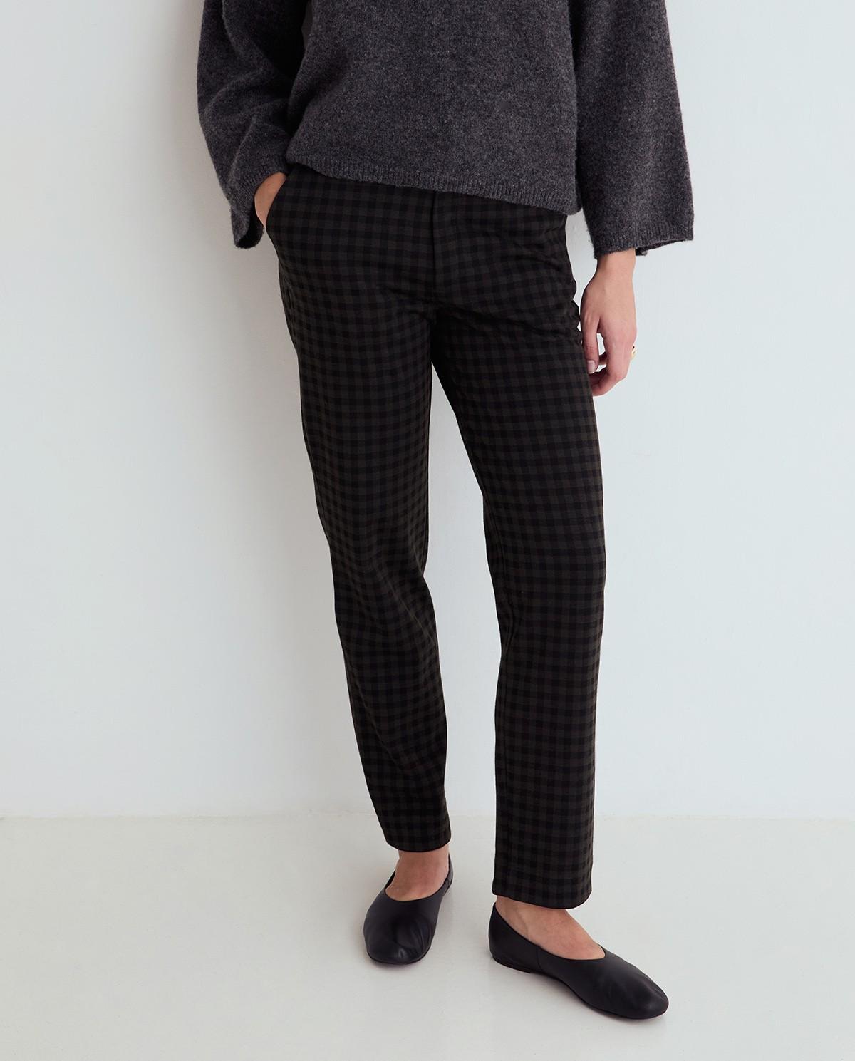 Imagen 0 de Pantalón recto de mujer slim fit Gris