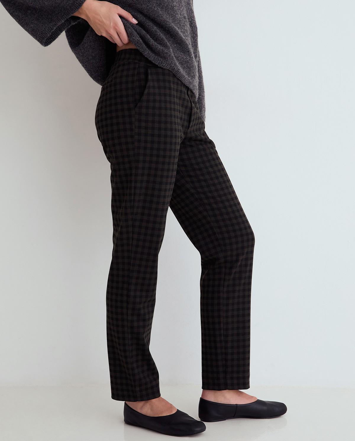 Pantalón recto de mujer slim fit - Yerse - Gris Gris-2