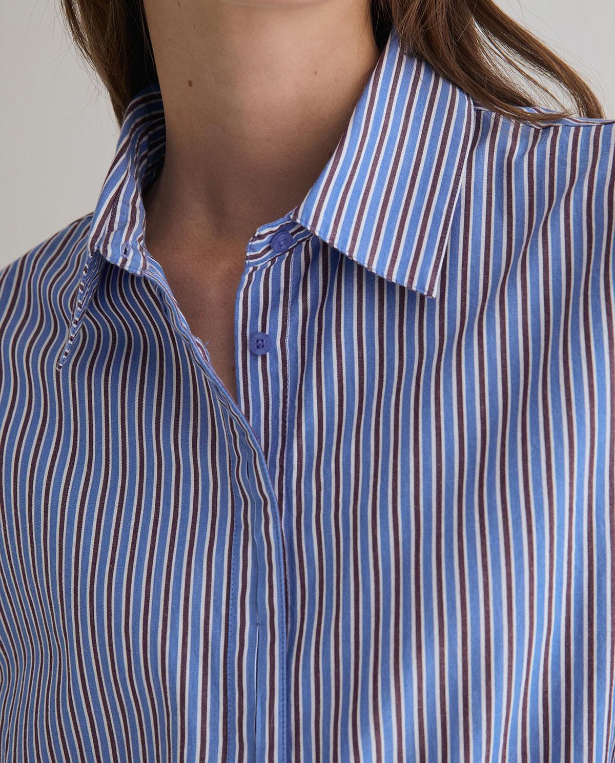 Camisa de mujer con cuello camisero de manga larga - Yerse - Multicolor Multicolor-4