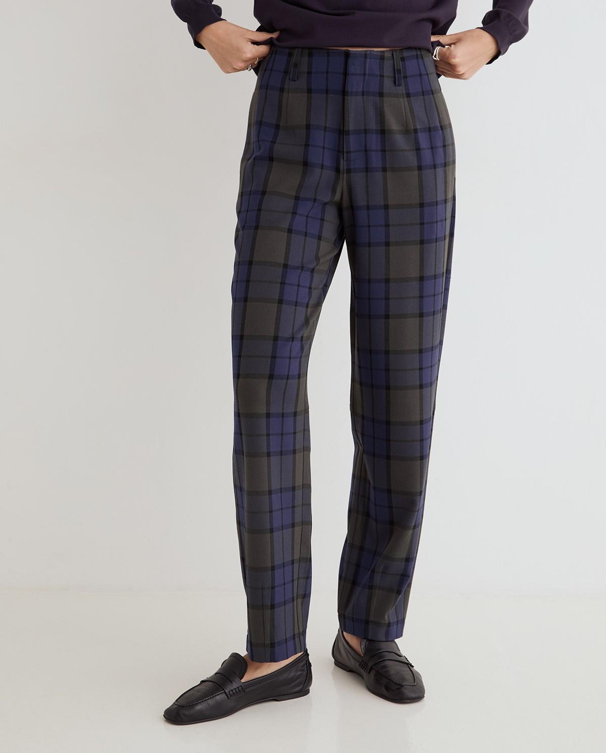 Pantalón recto de mujer traje de tiro alto - Yerse - Multicolor Multicolor-2