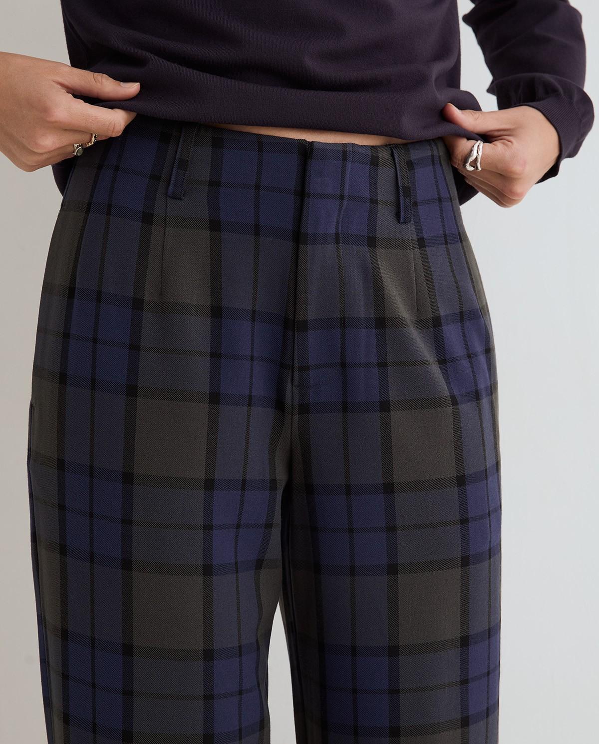 Pantalón recto de mujer traje de tiro alto - Yerse - Multicolor Multicolor-3