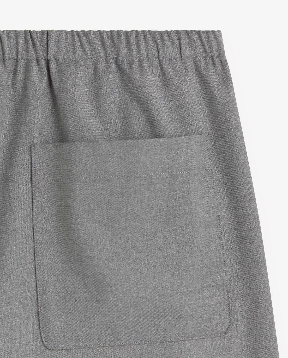 Pantalones balloon de mujer de tiro alto con cintura elástica ajustable - Yerse - Gris Gris-5