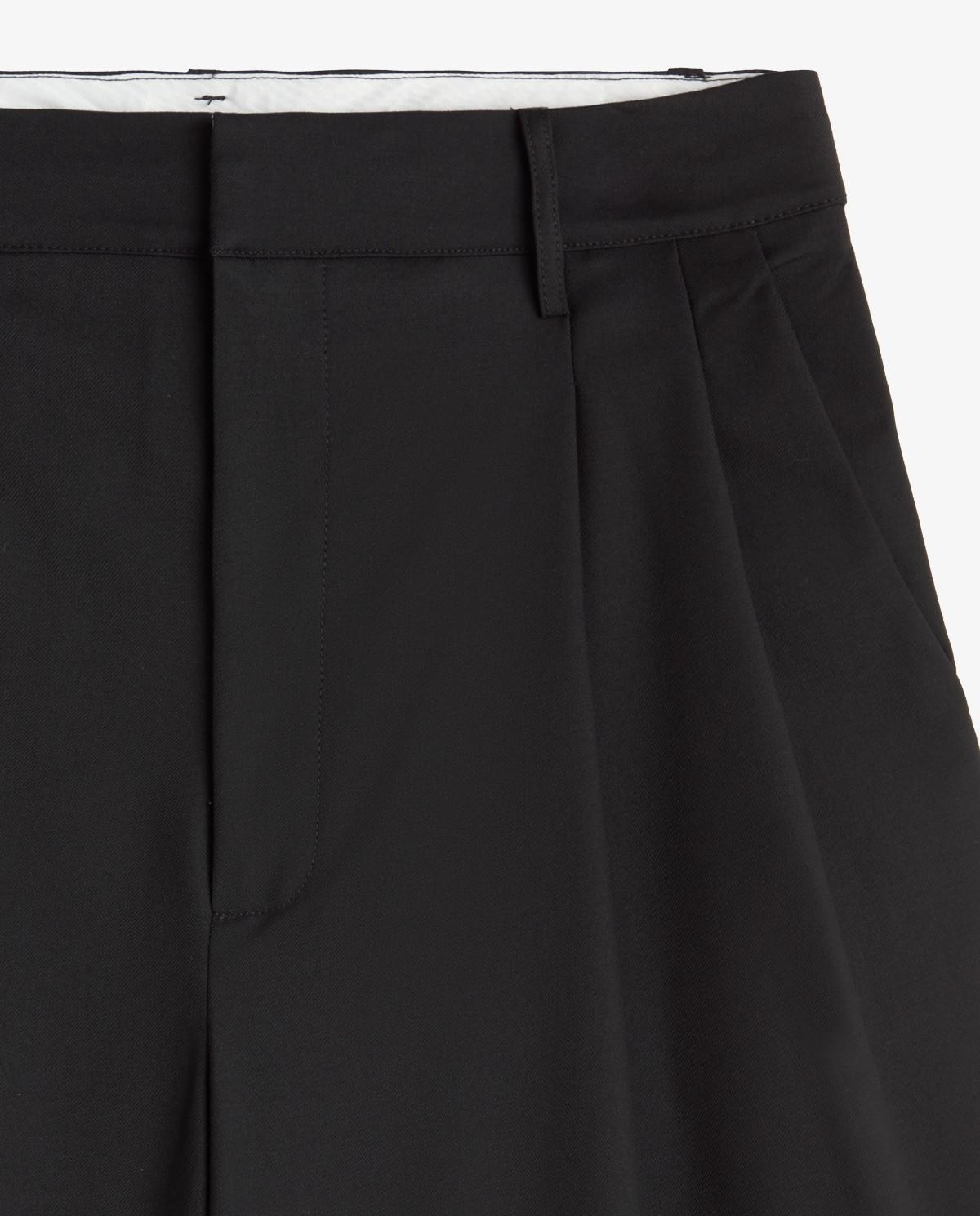Pantalón ancho de mujer estructurado - Yerse - Negro Negro-4