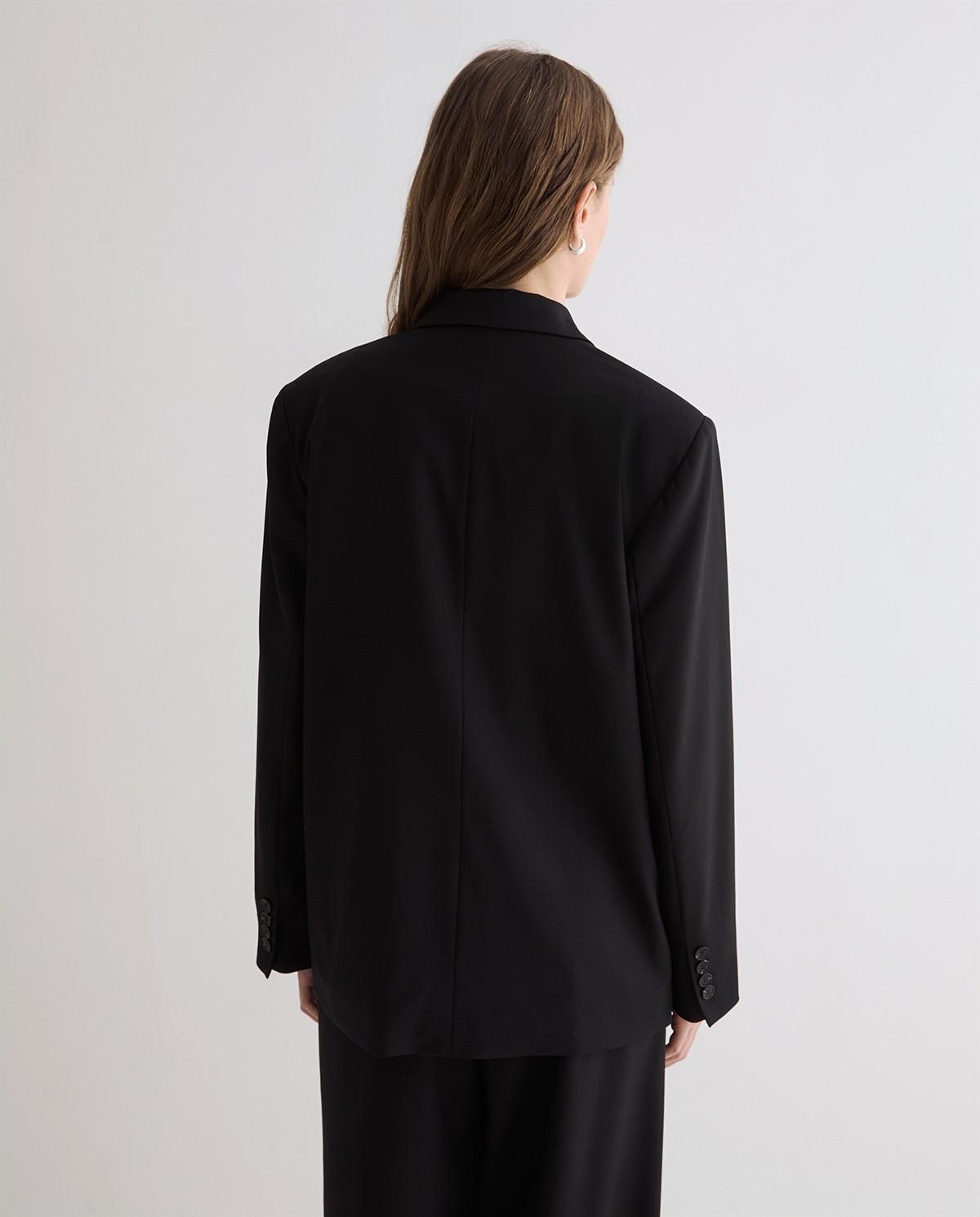 Americana de traje de mujer estructurada - Yerse - Negro Negro-4