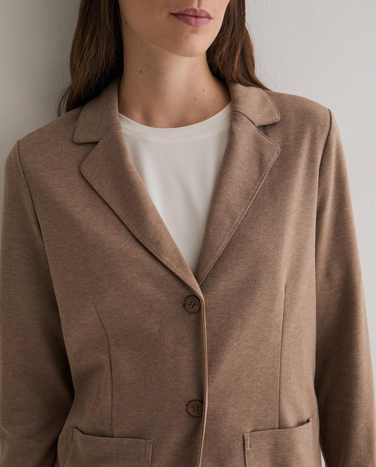 Americana de mujer de punto entallada - Yerse - Camel Camel-3