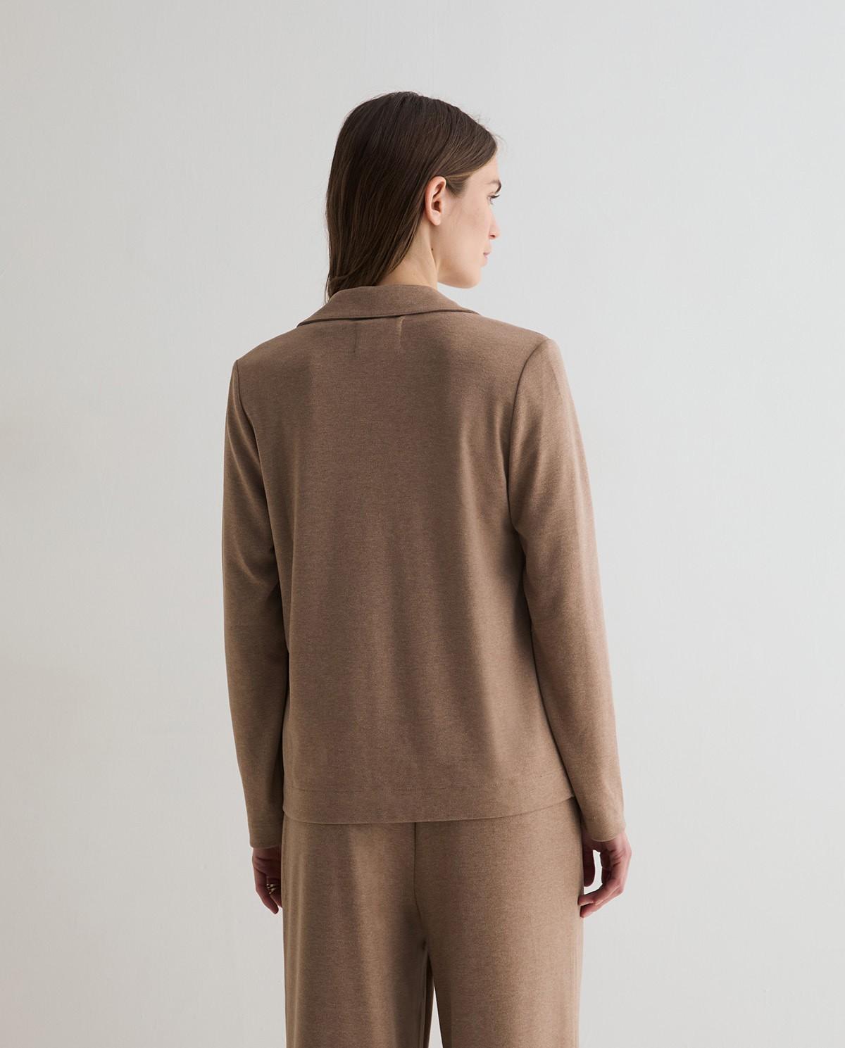 Americana de mujer de punto entallada - Yerse - Camel Camel-4