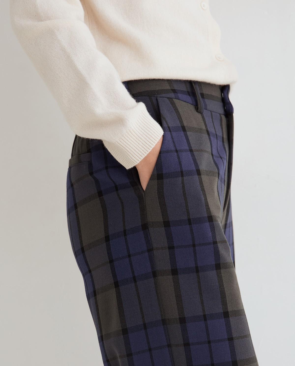 Pantalón ancho de mujer traje de tiro medio - Yerse - Multicolor Multicolor-3