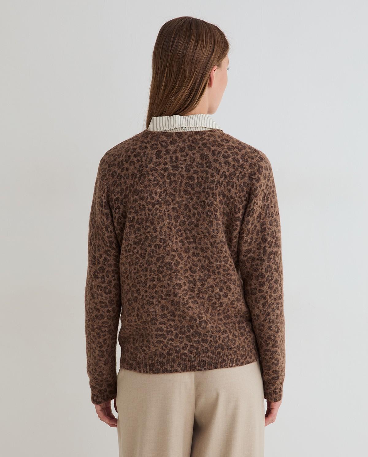Imagen 3 de Jersey de punto de mujer de cuello redondo - Yerse - Marrón oscuro Marrón oscuro