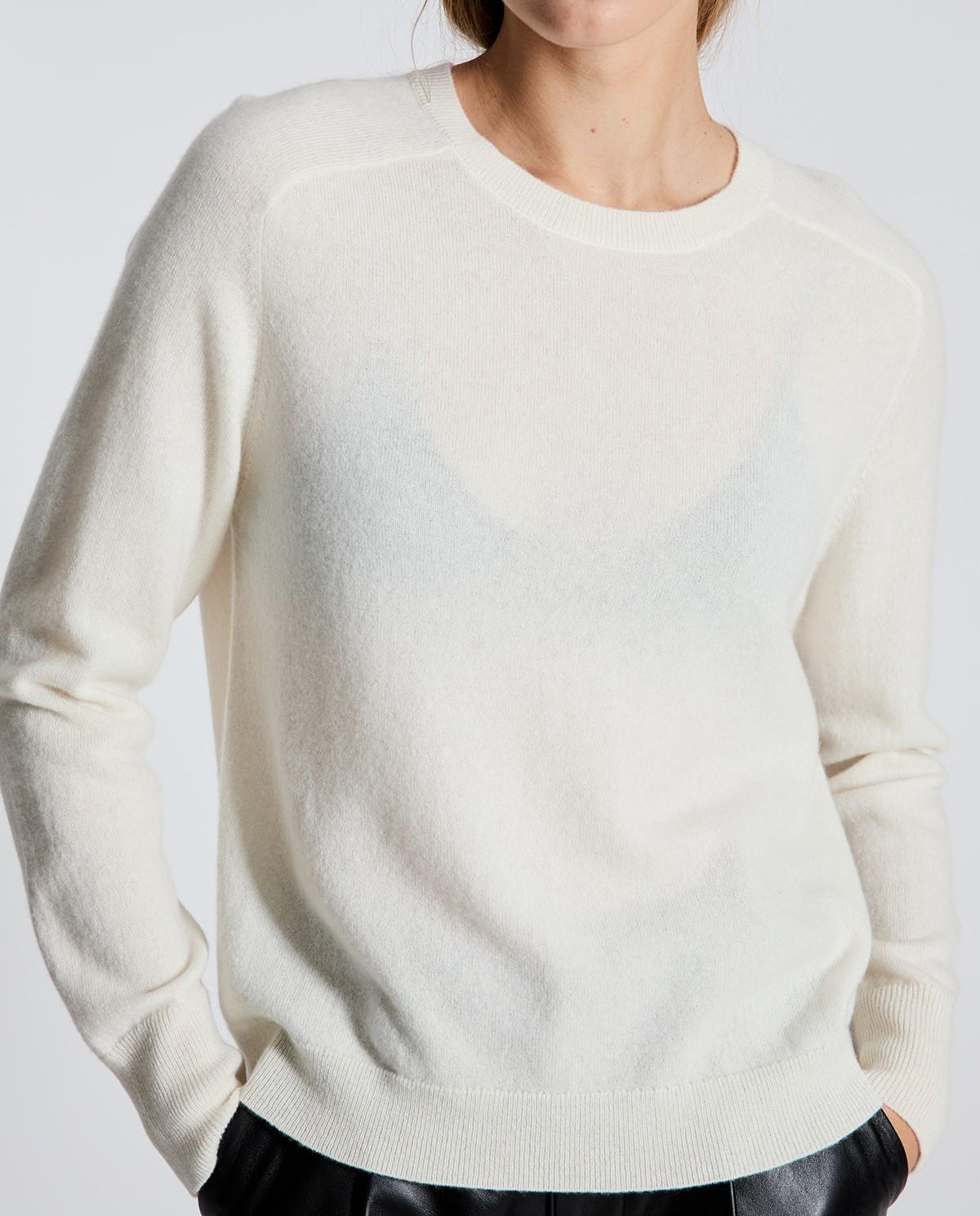 Imagen 2 de Jersey de punto liso de mujer 100% cashmere - Yerse - Natural Natural