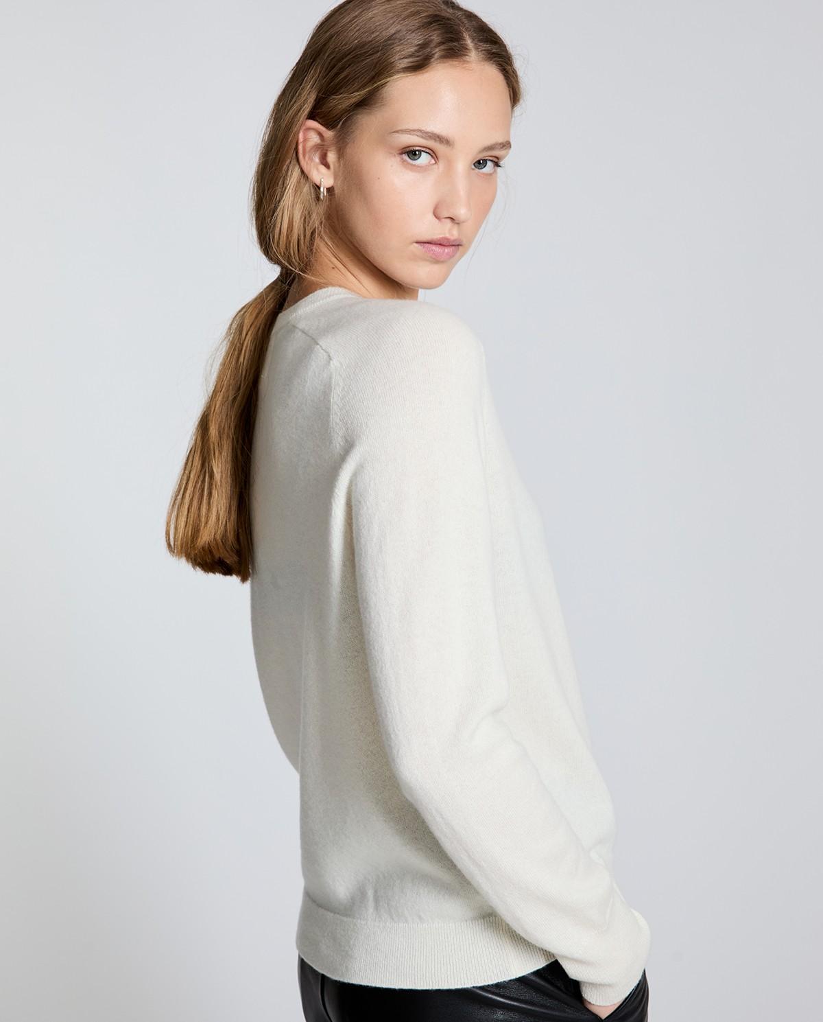 Imagen 3 de Jersey de punto liso de mujer 100% cashmere - Yerse - Natural Natural
