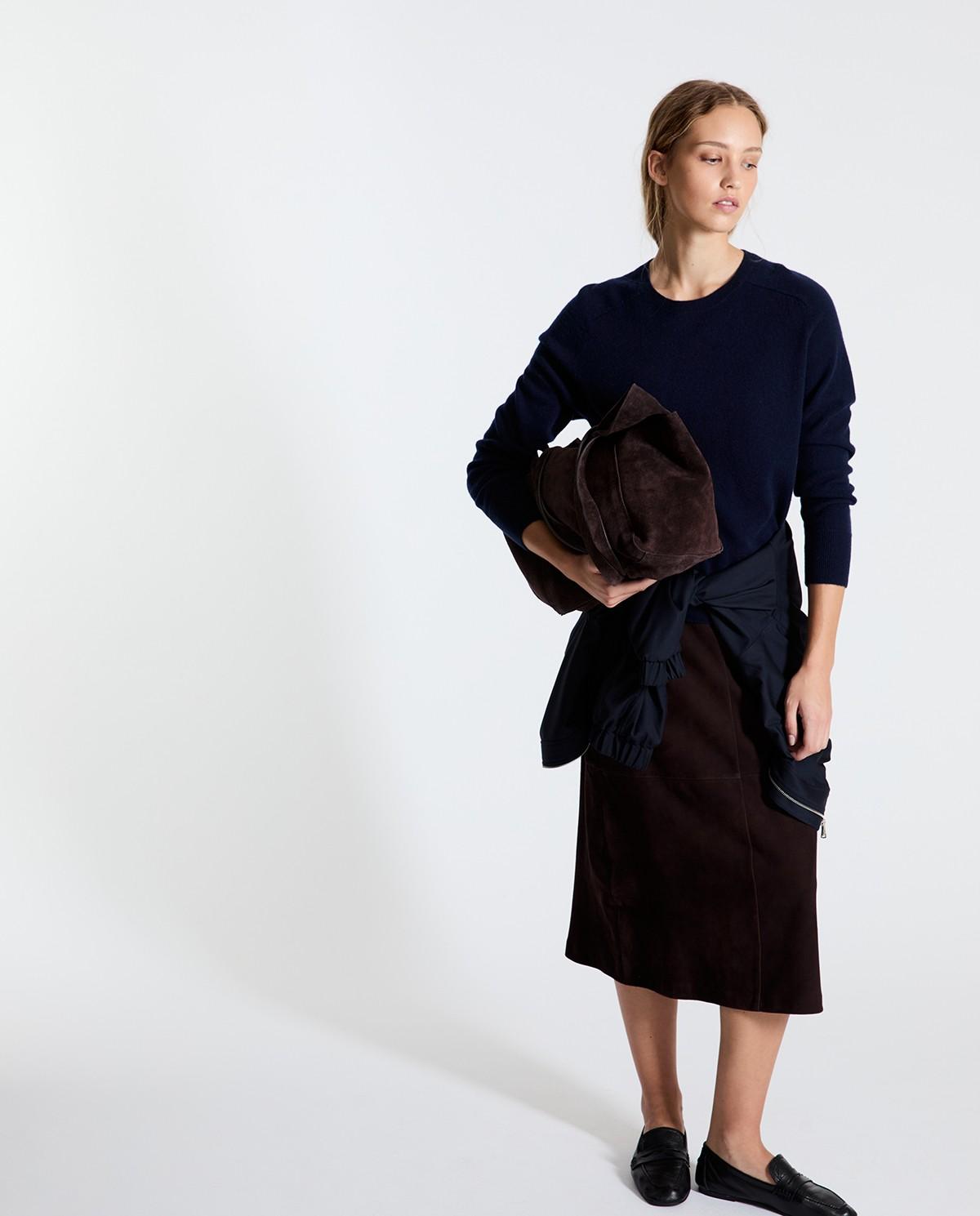 Imagen 5 de Jersey de punto liso de mujer 100% cashmere - Yerse - Azul oscuro Azul oscuro