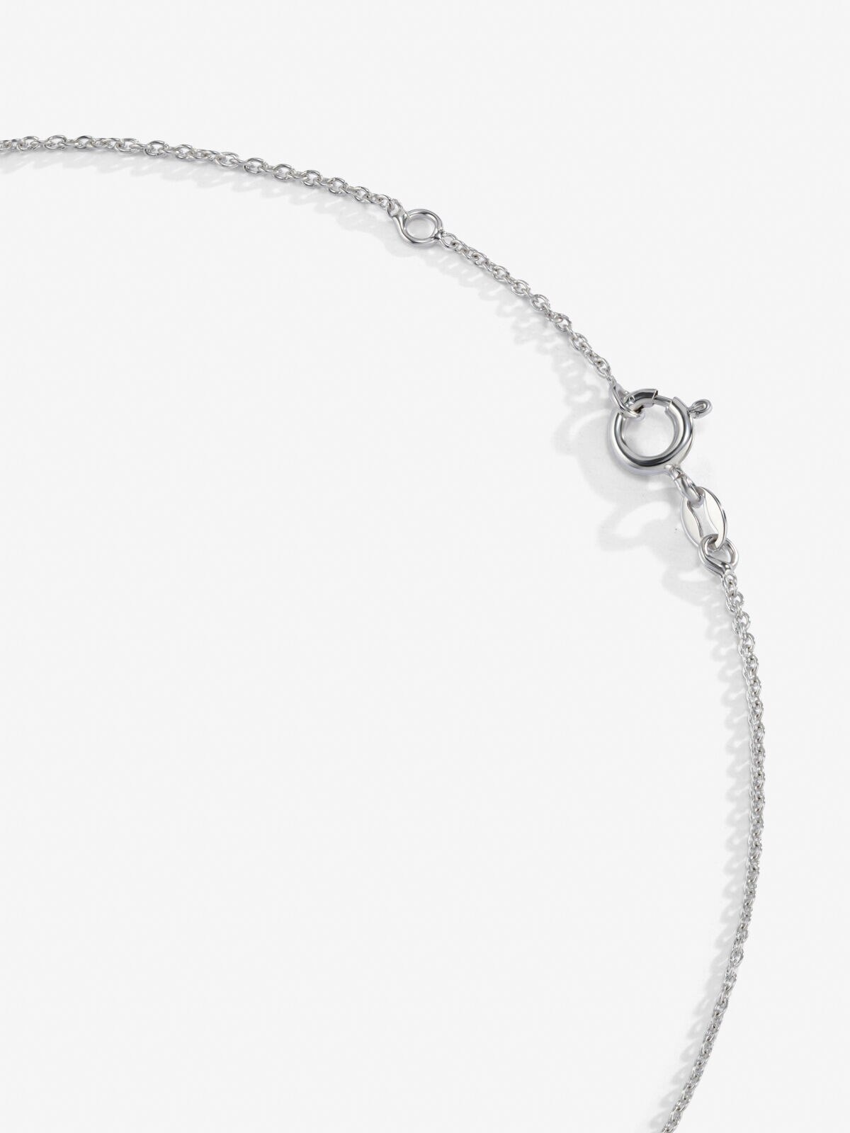 Colgante Grace de oro de 18 quilates con diamante y orla de diamantes - SUAREZ - Blanco Blanco-3
