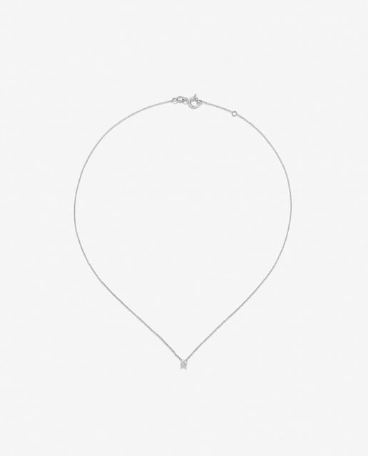 Imagen 0 de Colgante Grace de oro blanco de 18K con diamante solitario de 0,15cts
