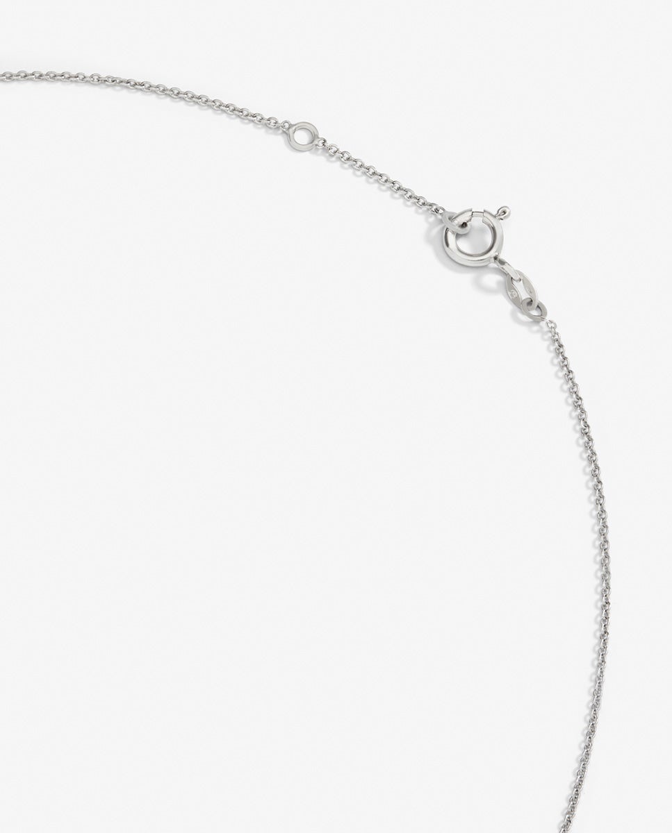 Imagen 5 de Colgante cadena de oro blanco de 18k con diamante solitario - SUAREZ - Blanco Blanco