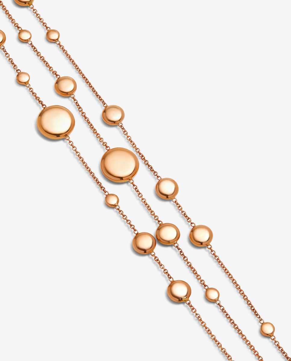 Collar triple de oro rosa de 18k - SUAREZ - Blanco Blanco-2