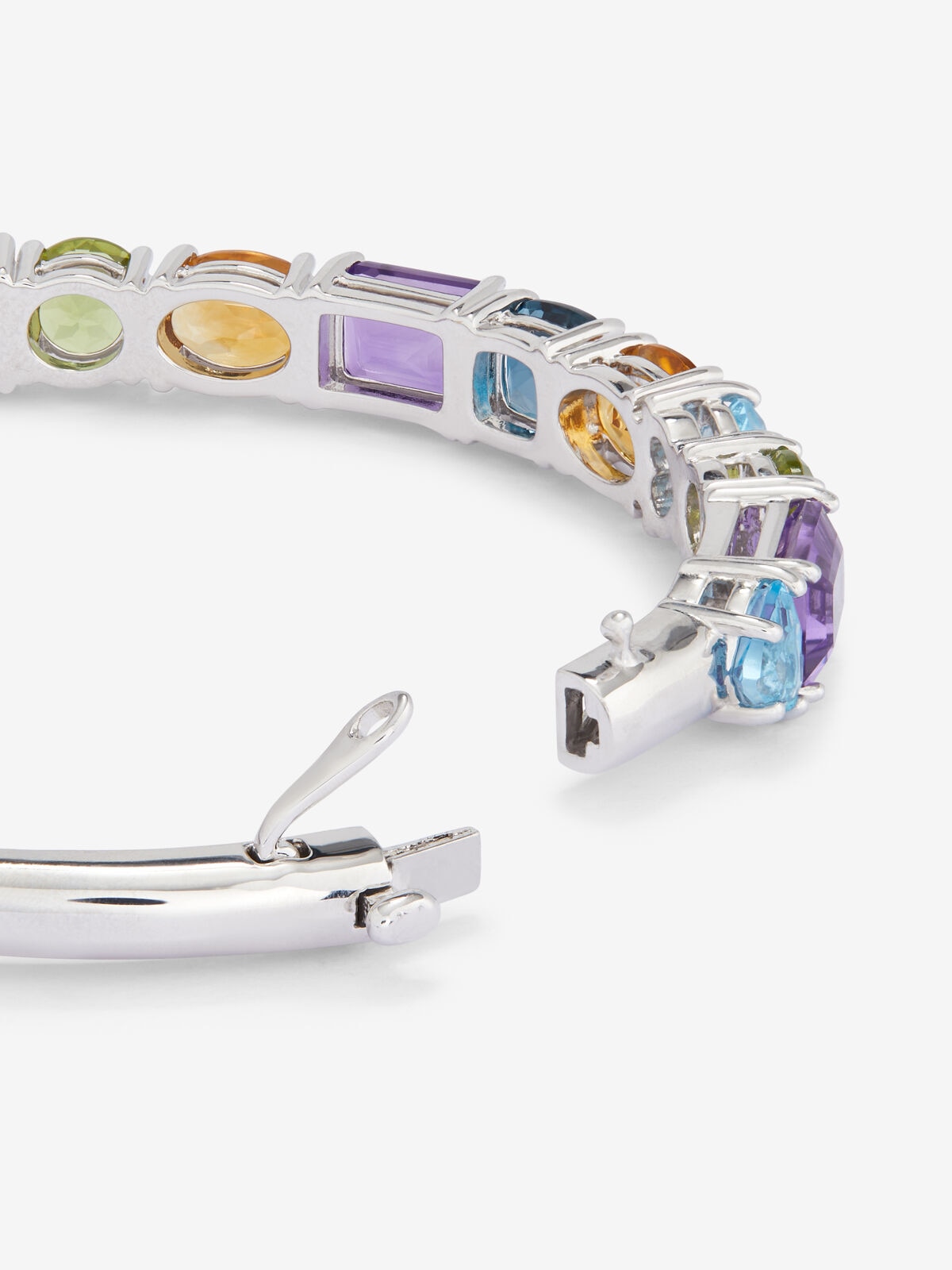 Imagen 5 de Pulsera rígida de plata con gemas - SUAREZ - Multicolor Multicolor