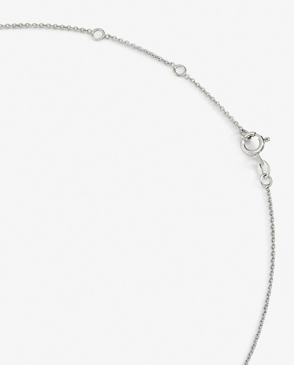 Colgante de oro blanco de 18k con diamantes en talla brillante de 0,4 cts - SUAREZ - Blanco Blanco-3