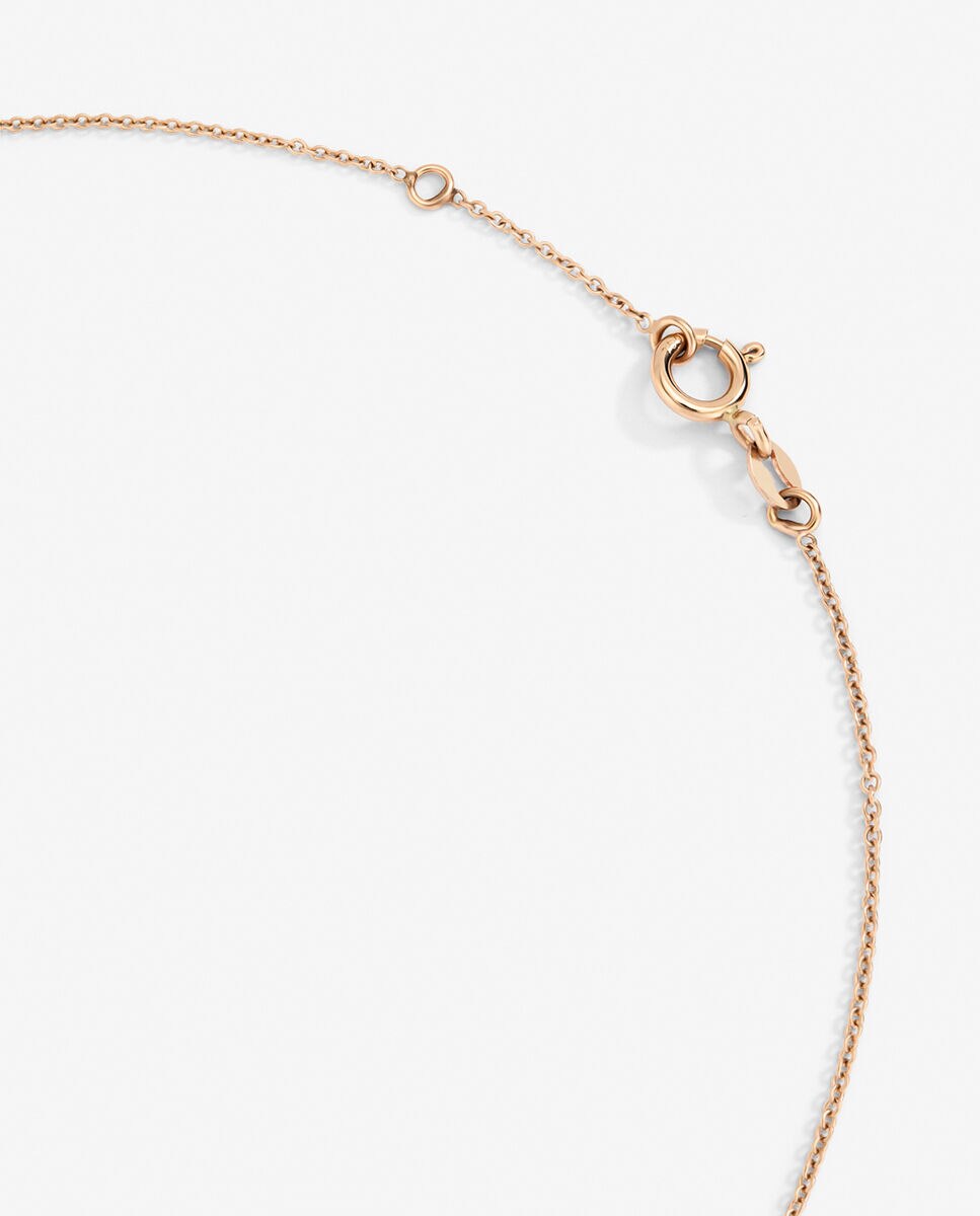 Colgante cadena con inicial de oro rosa y diamantes - SUAREZ - Marrón Marrón-5