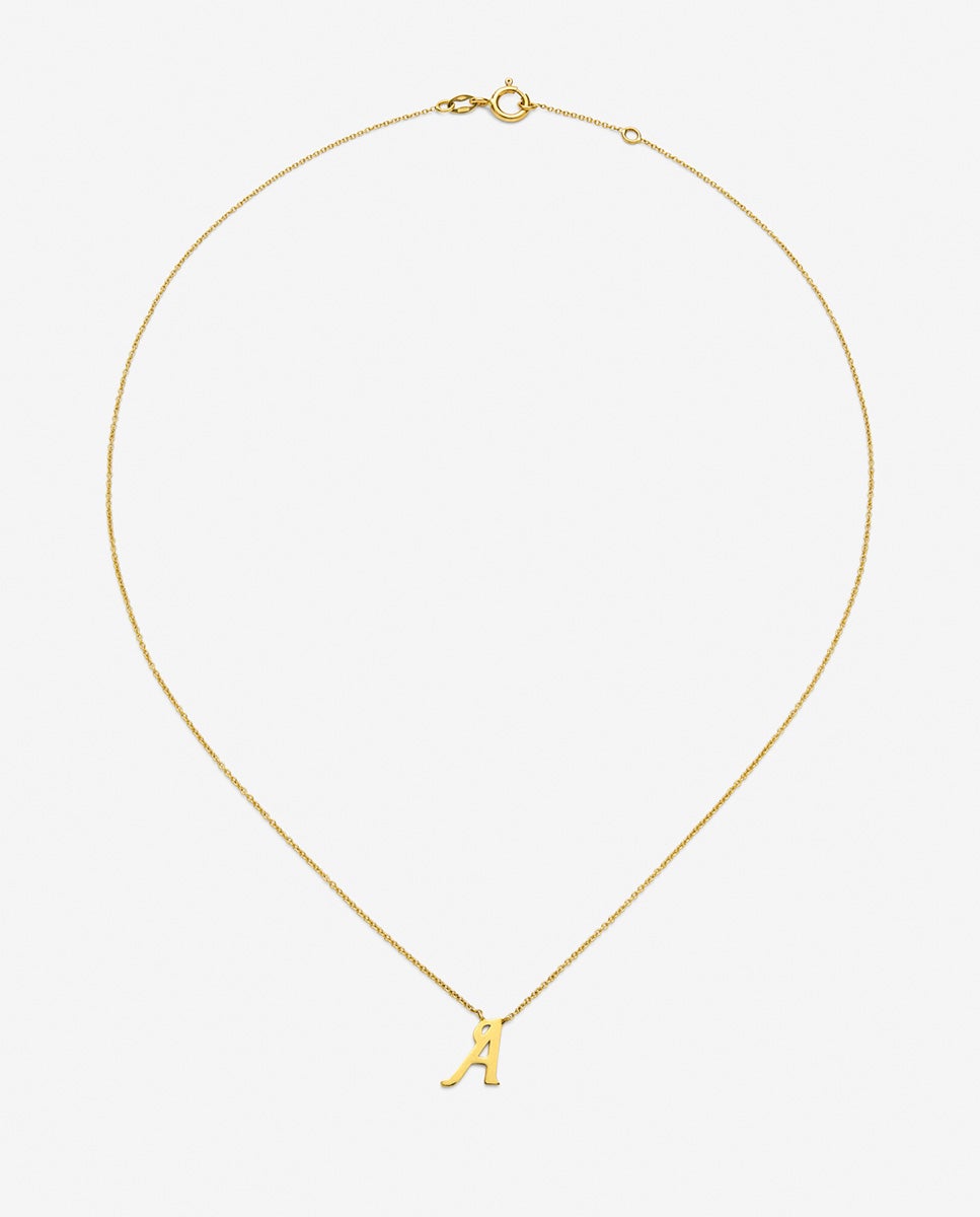 Colgante de oro amarillo de 18k con letra a - SUAREZ - Amarillo Amarillo-1