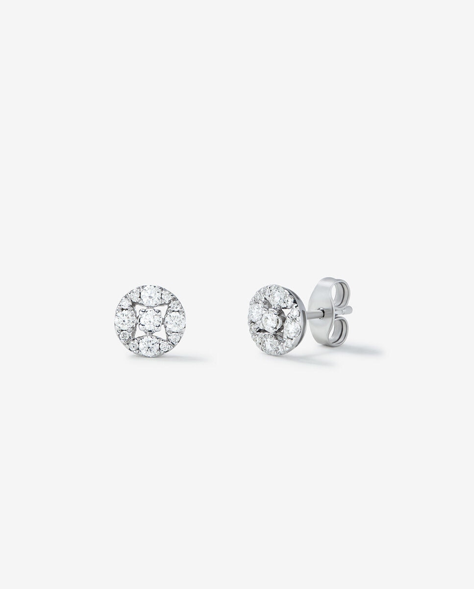 Pendientes de oro blanco y diamantes - SUAREZ - Blanco Blanco-1