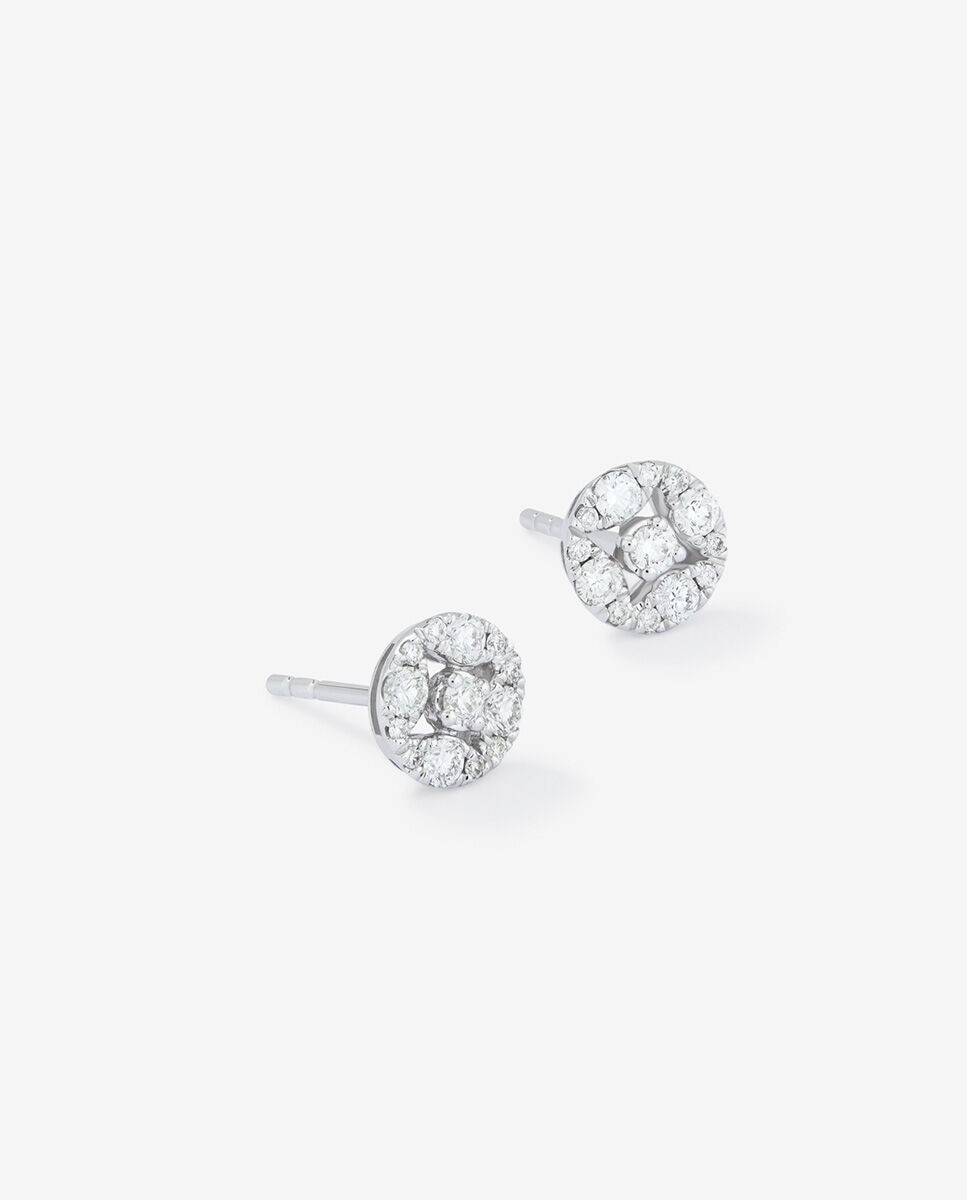Pendientes de oro blanco y diamantes - SUAREZ - Blanco Blanco-3