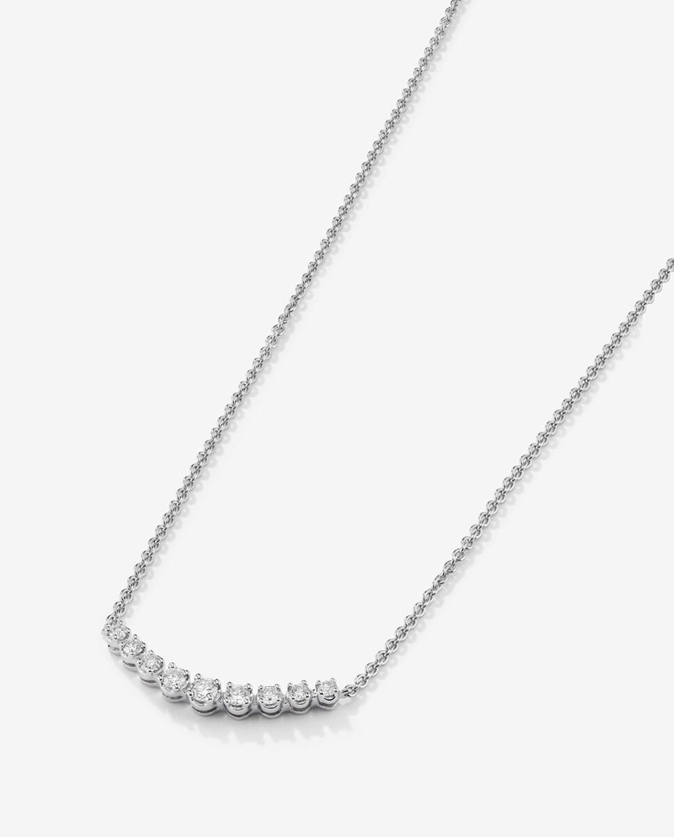 Colgante cadena de oro blanco con diamantes - SUAREZ - Blanco Blanco-3